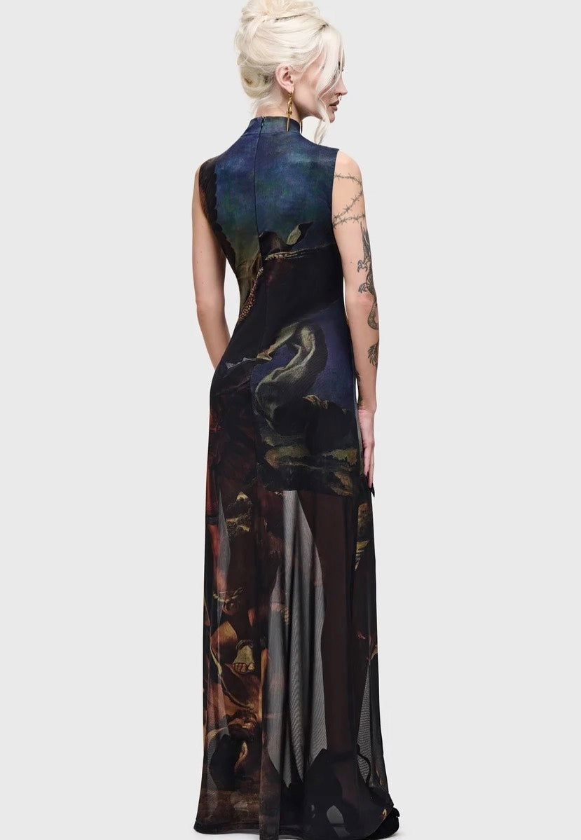 Killstar Crypt Garden Maxi Dress Black Kleid | Women-Image