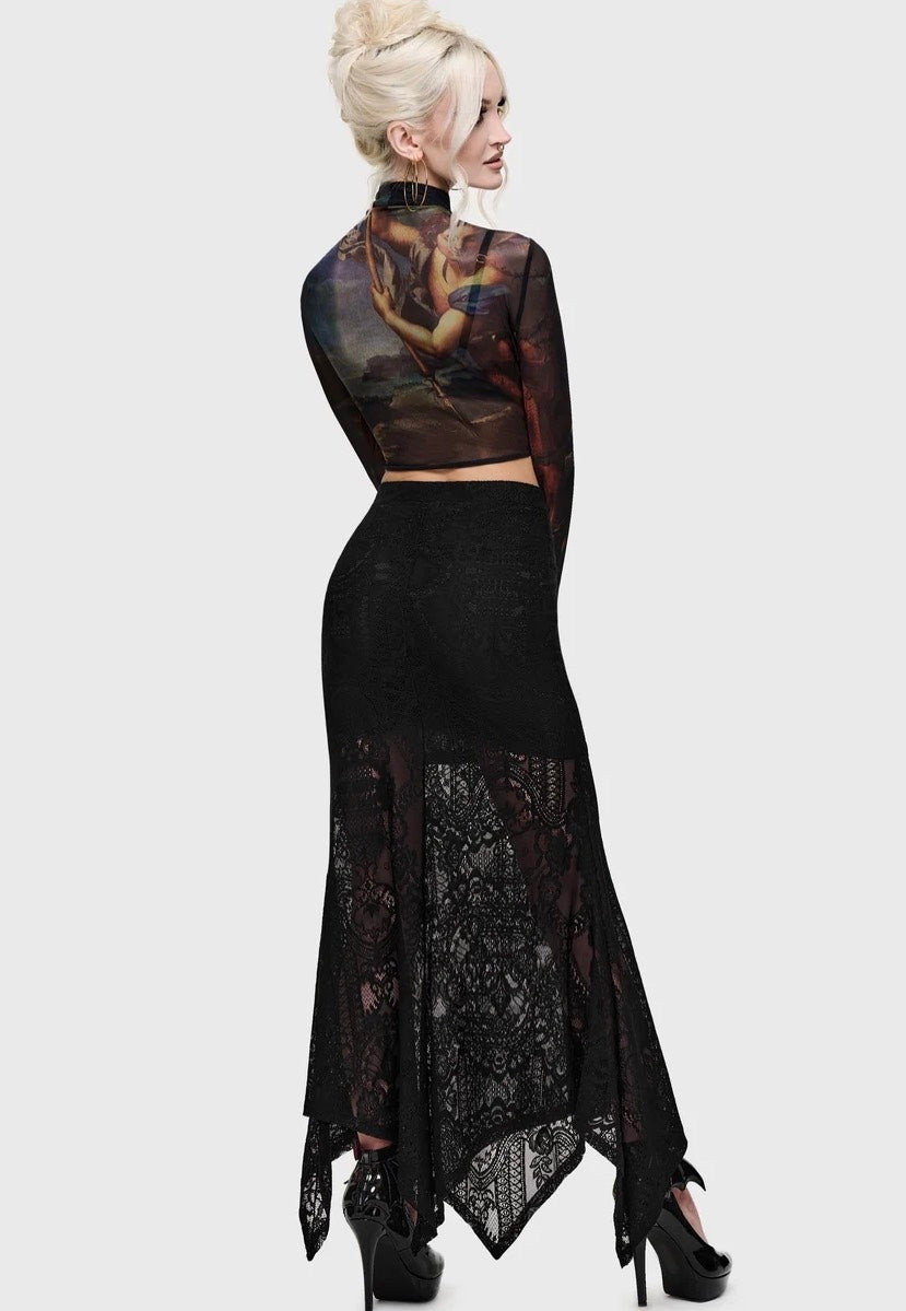 Killstar Crypt Garden Top Black Longsleeve | Women-Image