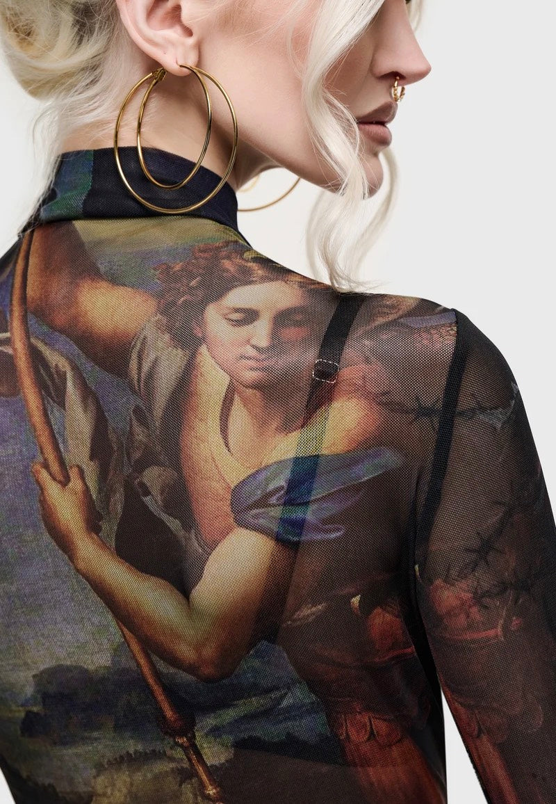 Killstar Crypt Garden Top Black Longsleeve | Women-Image