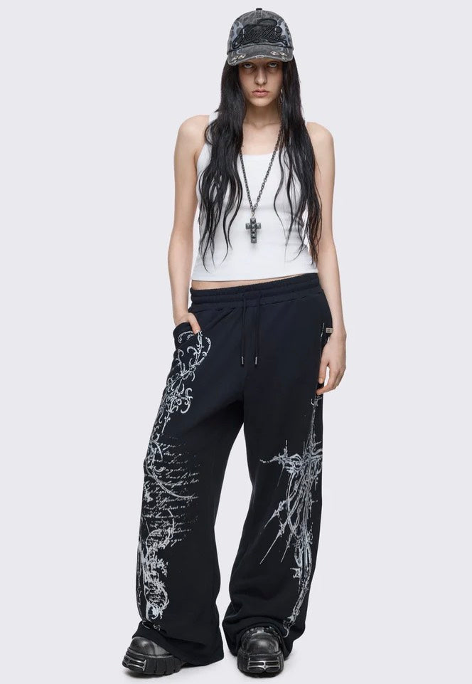 Minga London - Cryptcode Sweatpants Black - Sweat Pants | Women-Image