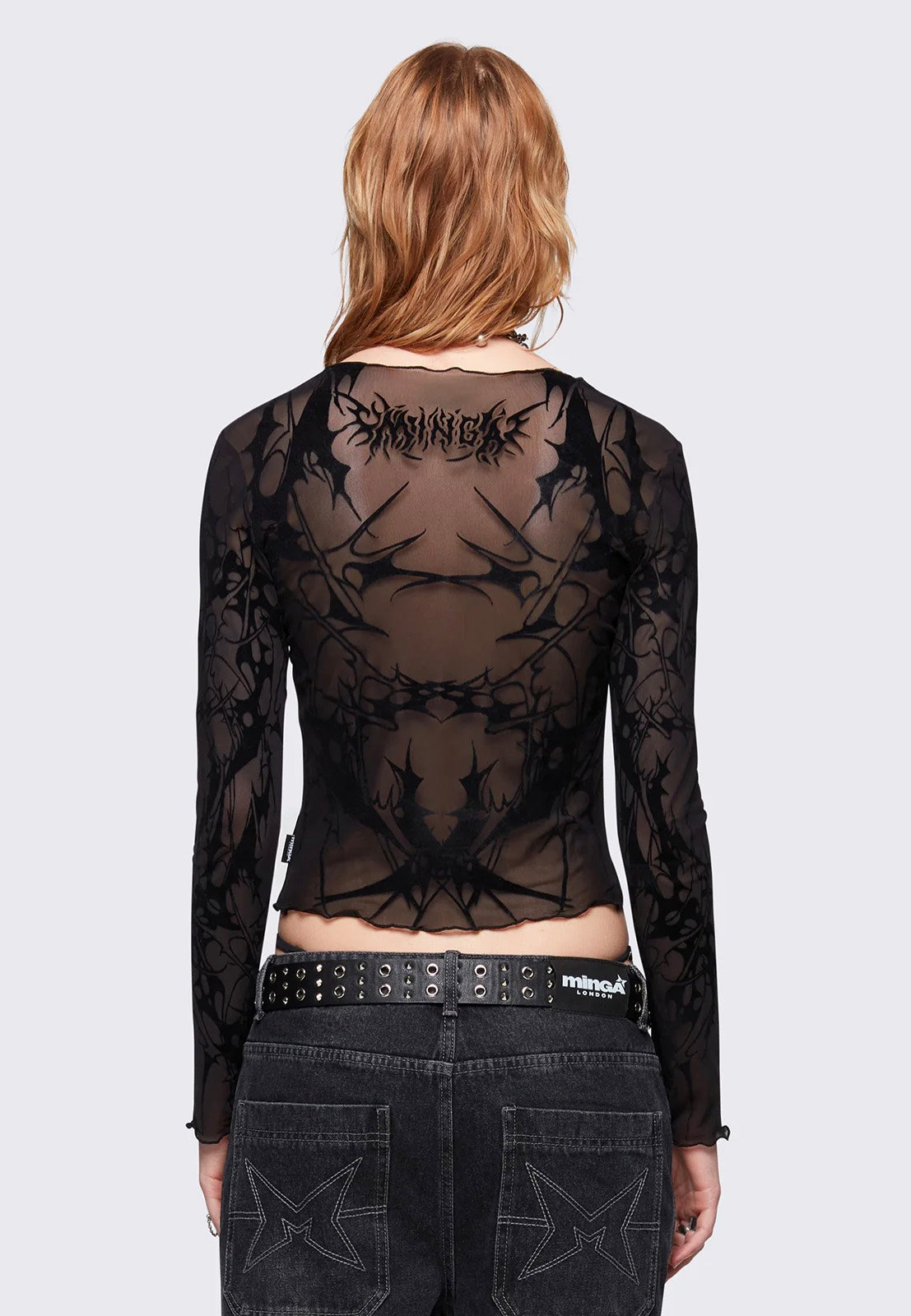 Minga London - Cryptic Mesh Black - Top | Women-Image