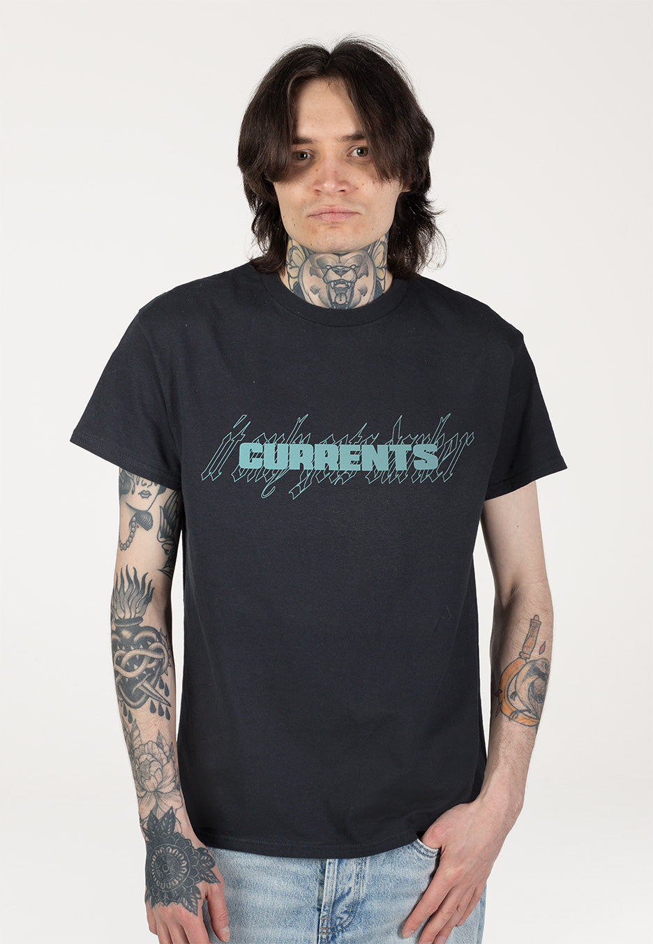 Currents Only Gets Darker Moon Charcoal T-Shirt | Men-Image