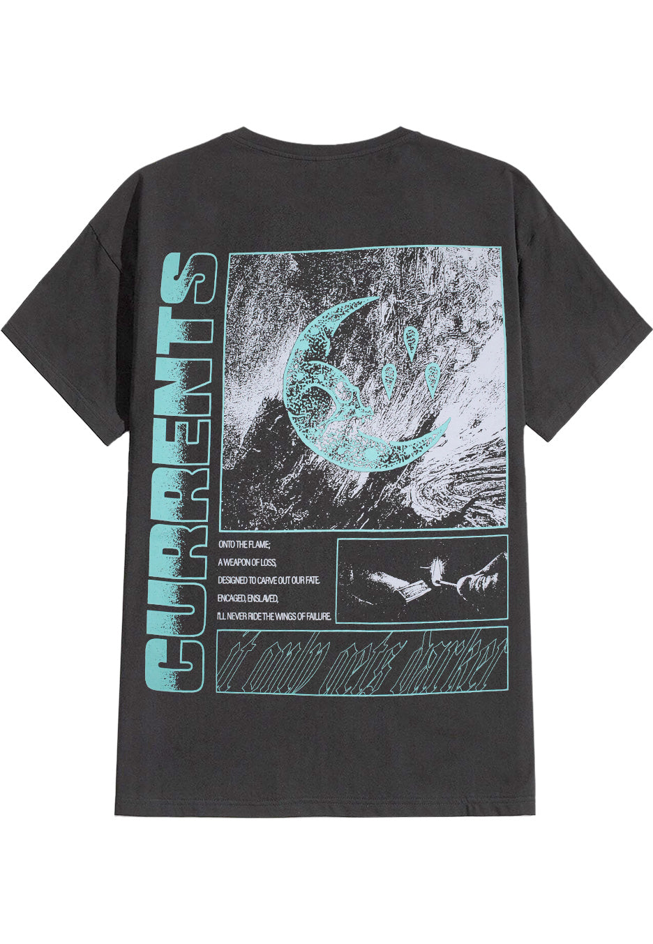 Currents Only Gets Darker Moon Charcoal T-Shirt | Neutral-Image