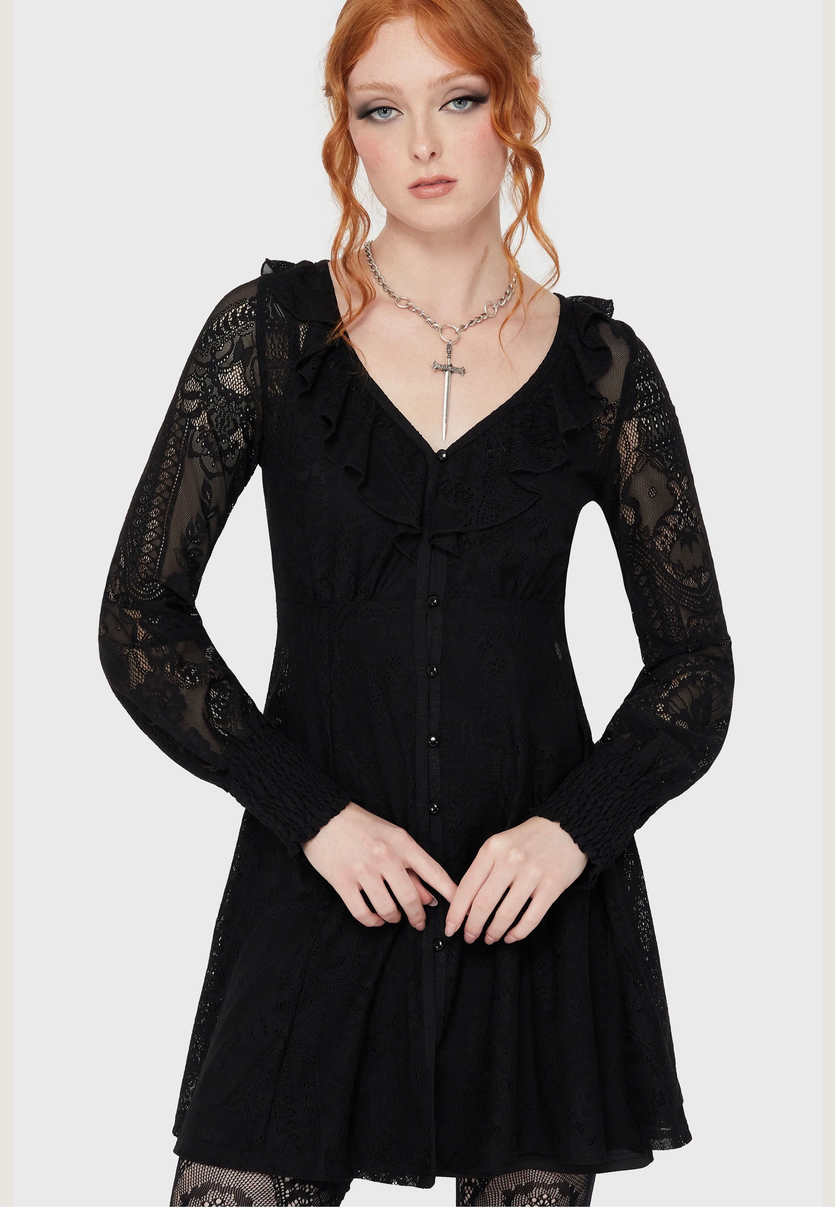 Killstar - Cybele Lace Black - Dress | Women-Image