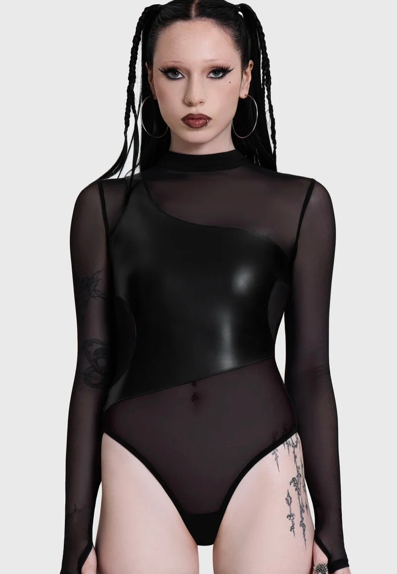 Killstar Cyber Bodysuit Black Body | Women-Image