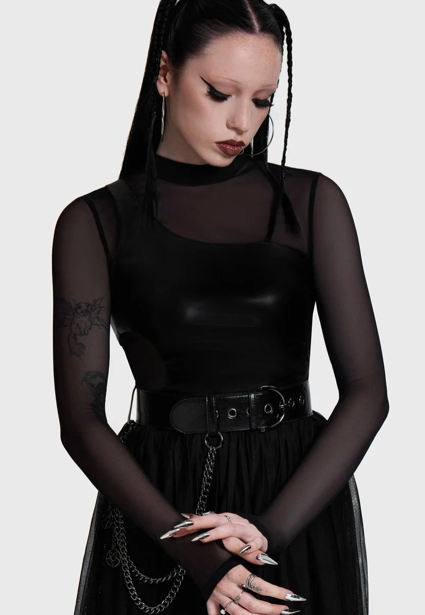 Killstar Cyber Bodysuit Black Body | Women-Image