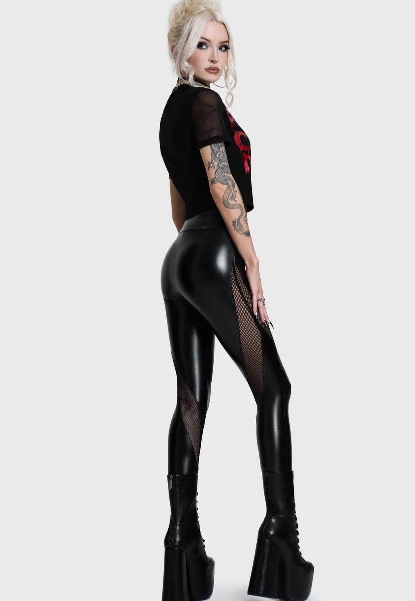 Killstar Cyber Leggings Black Leggings | Women-Image