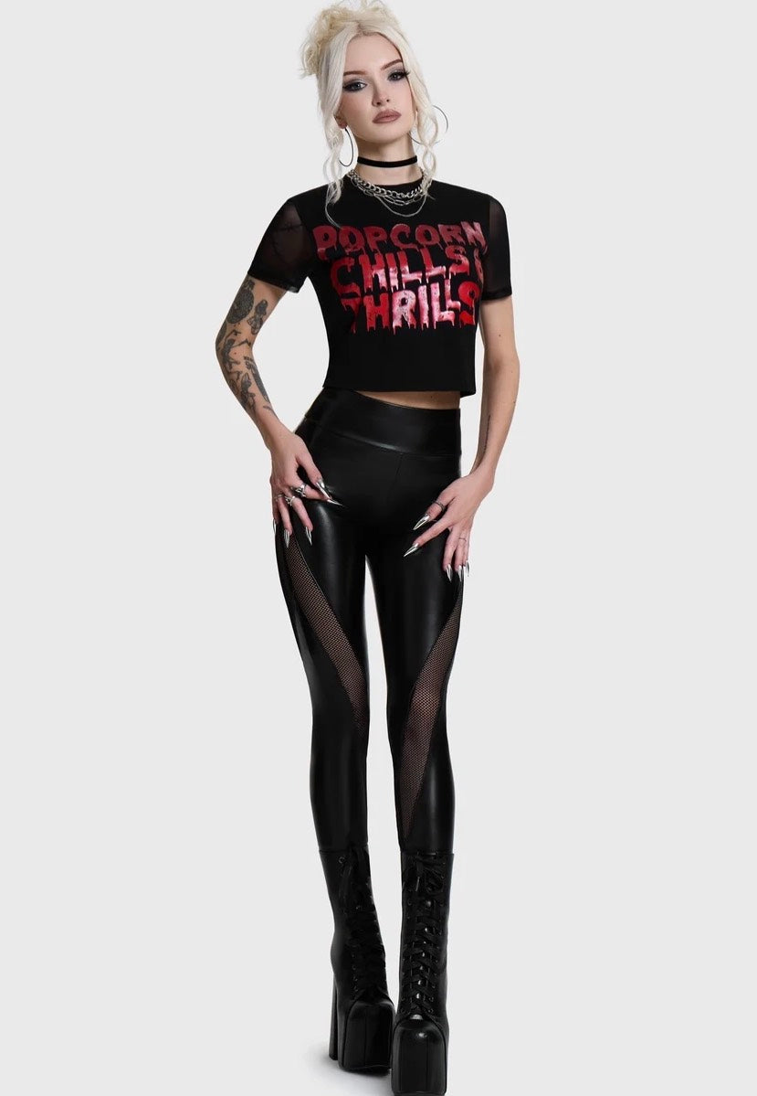 Killstar Cyber Leggings Black Leggings | Women-Image