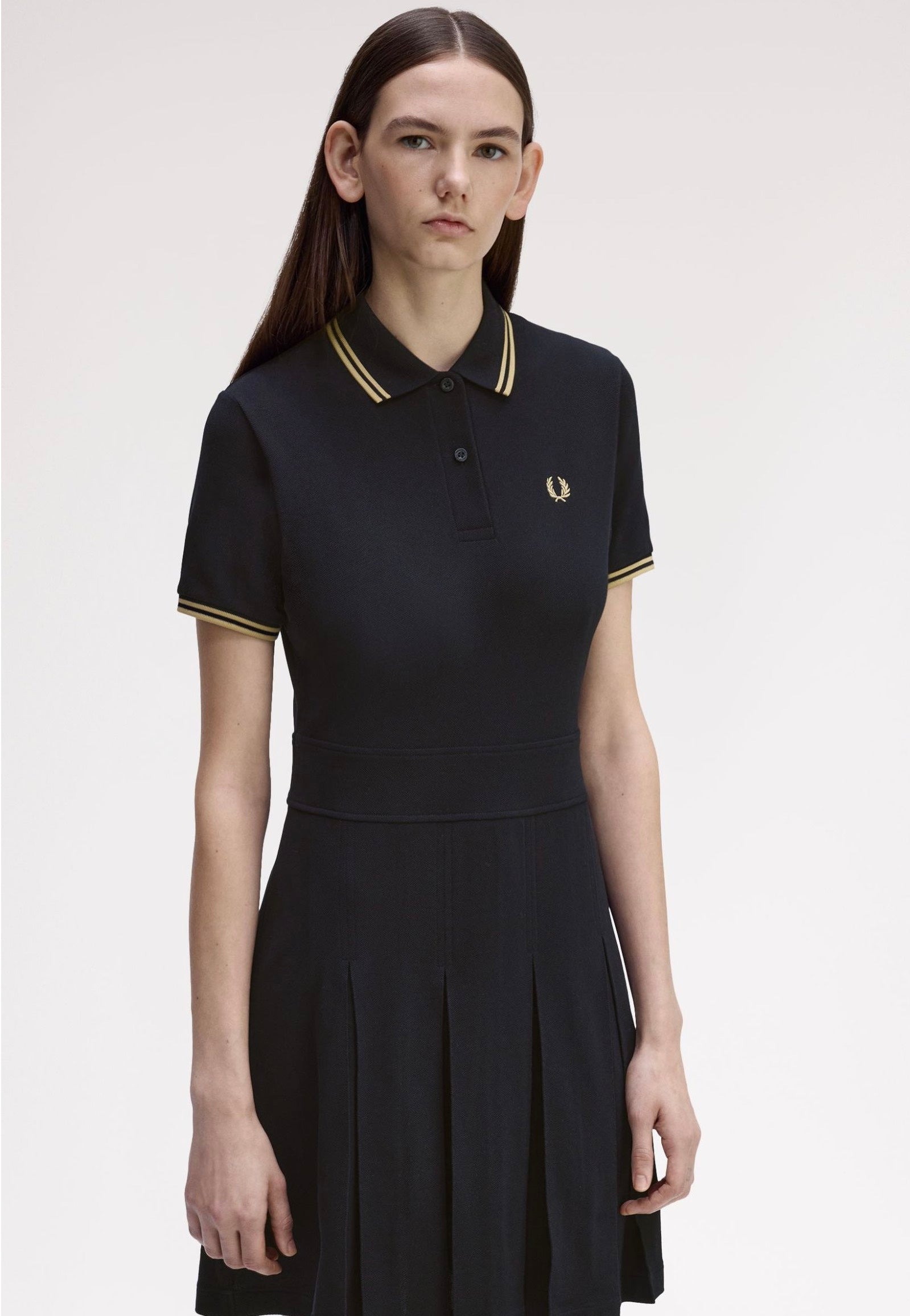 Fred Perry - Tipped Pleated Tennis Black - Dress | Women-Image