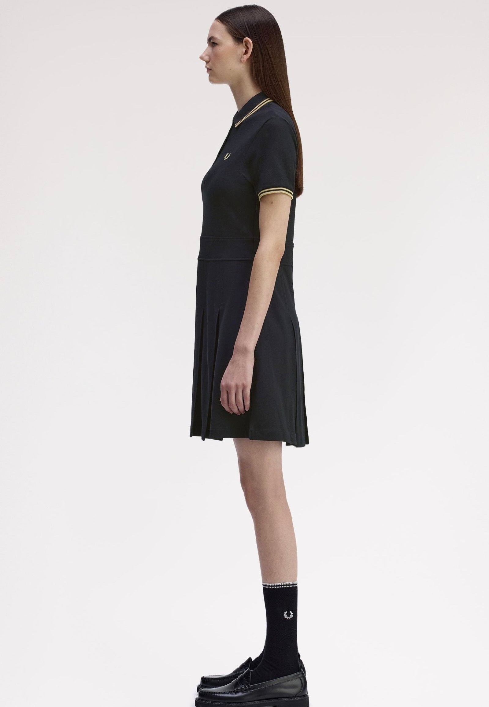 Fred Perry - Tipped Pleated Tennis Black - Dress | Women-Image