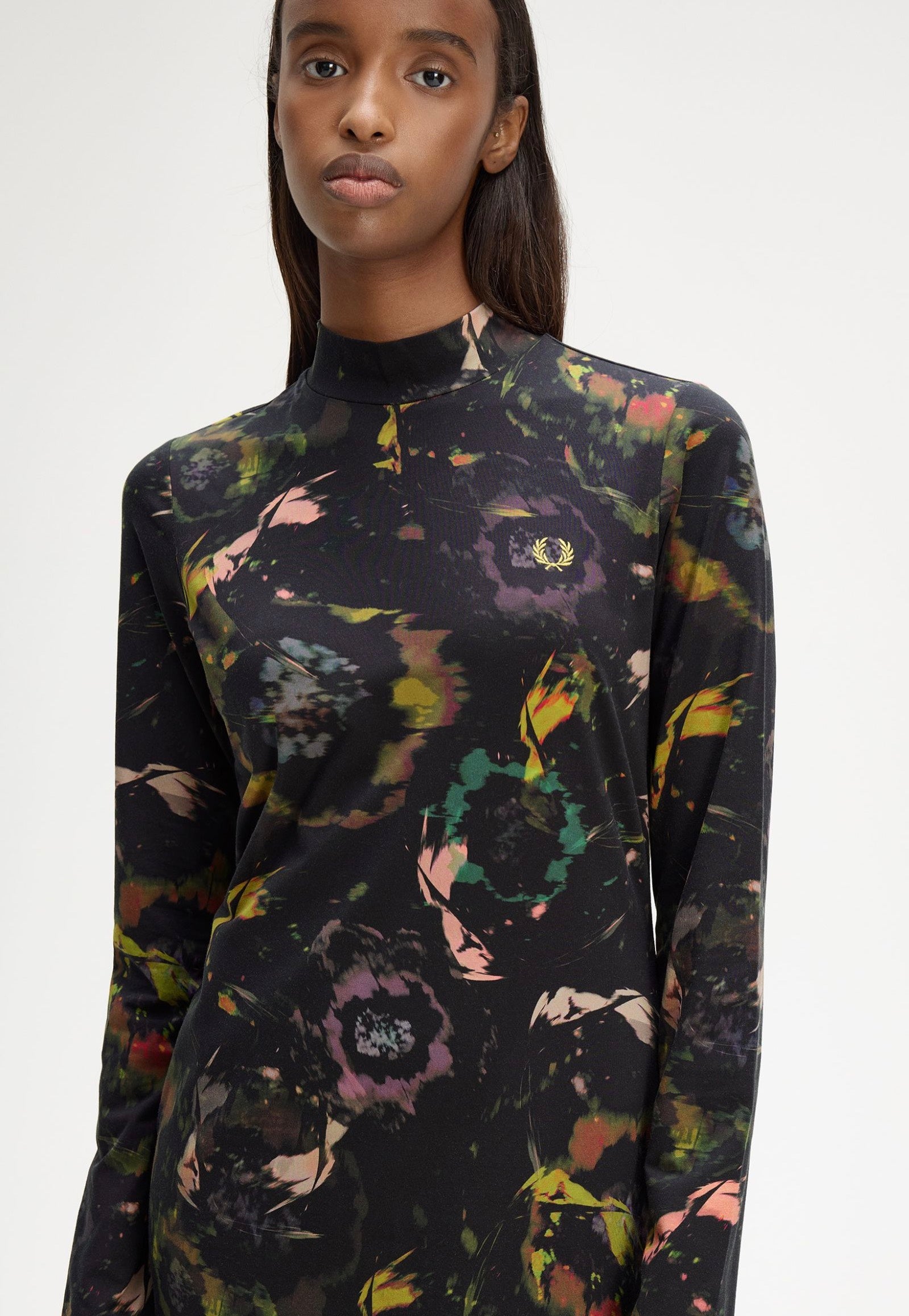 Fred Perry - Floral Print Black - Dress | Women-Image