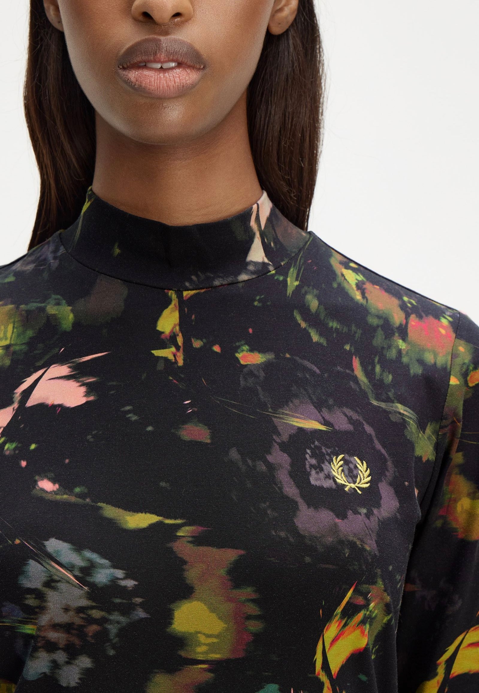 Fred Perry - Floral Print Black - Dress | Women-Image