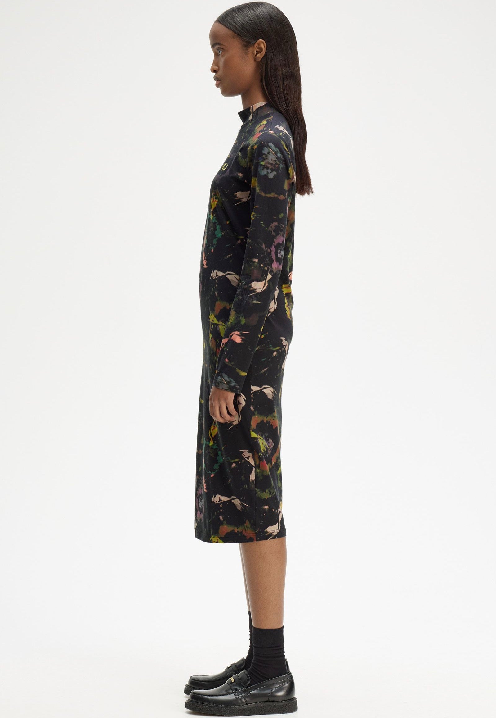 Fred Perry - Floral Print Black - Dress | Women-Image