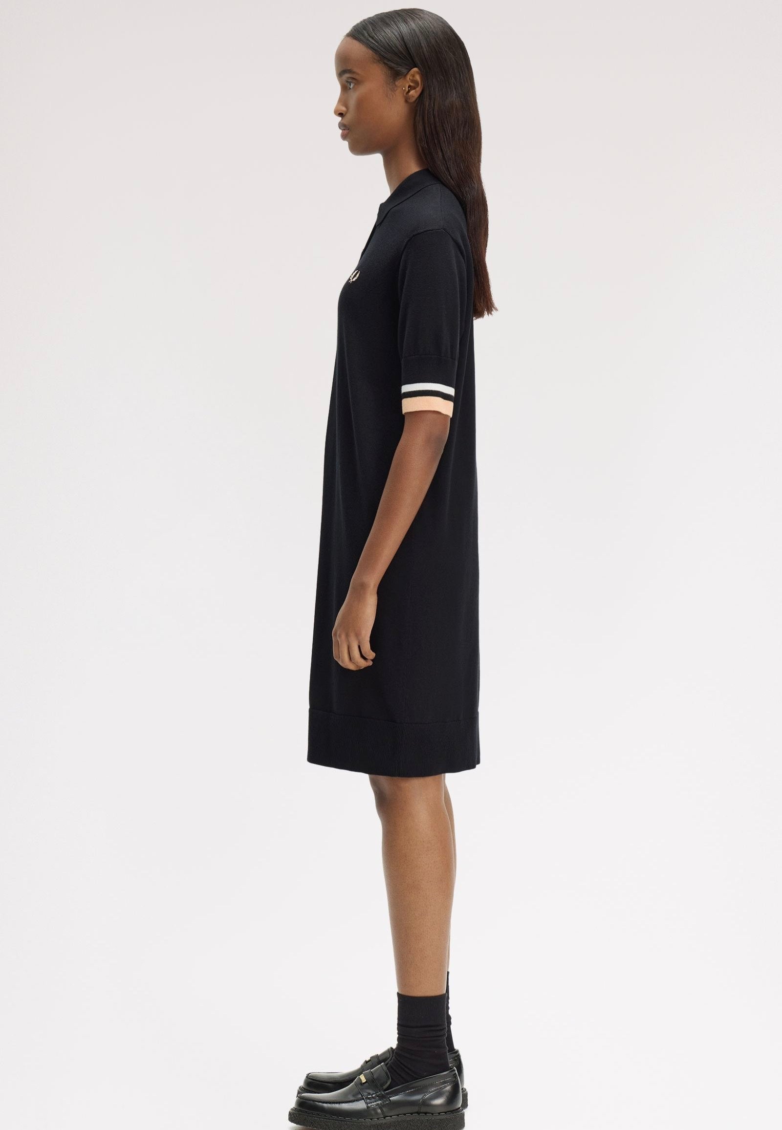 Fred Perry - Bold Tipped Knitted Black - Dress | Women-Image