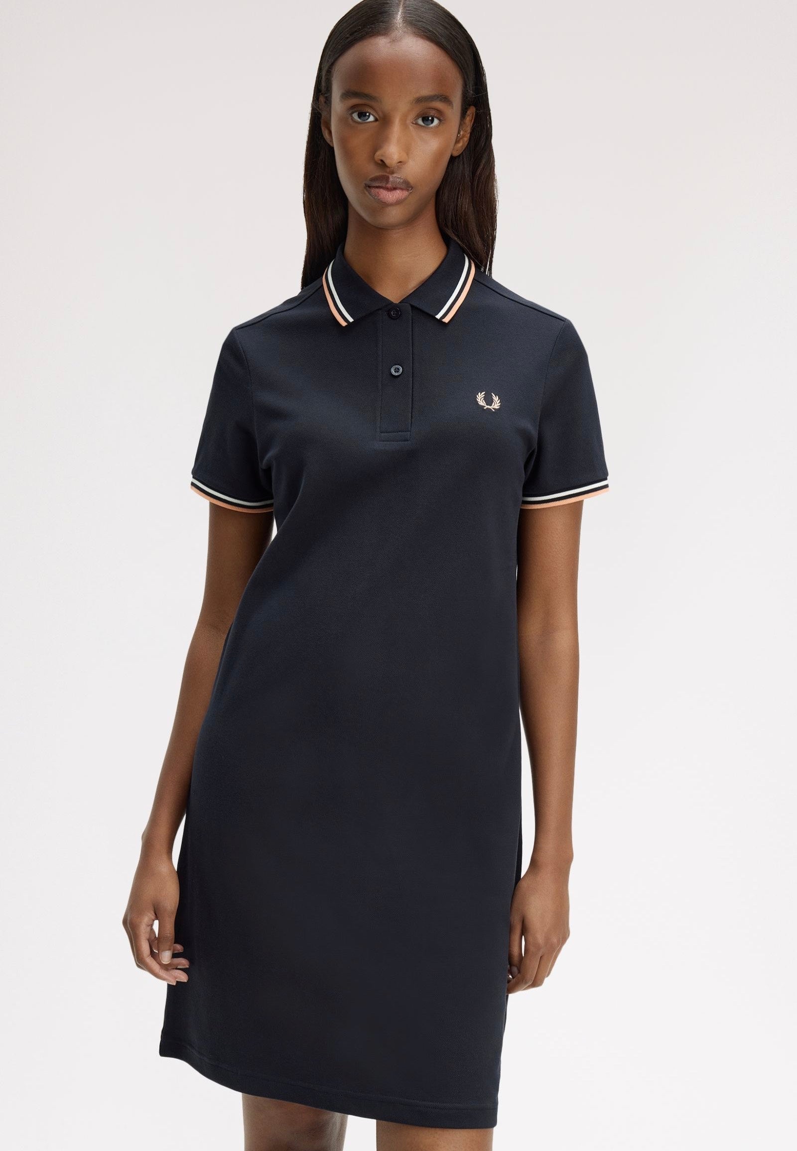 Fred Perry - Twin Tipped Fred Perry Navy/Snow White/Peach - Dress | Women-Image