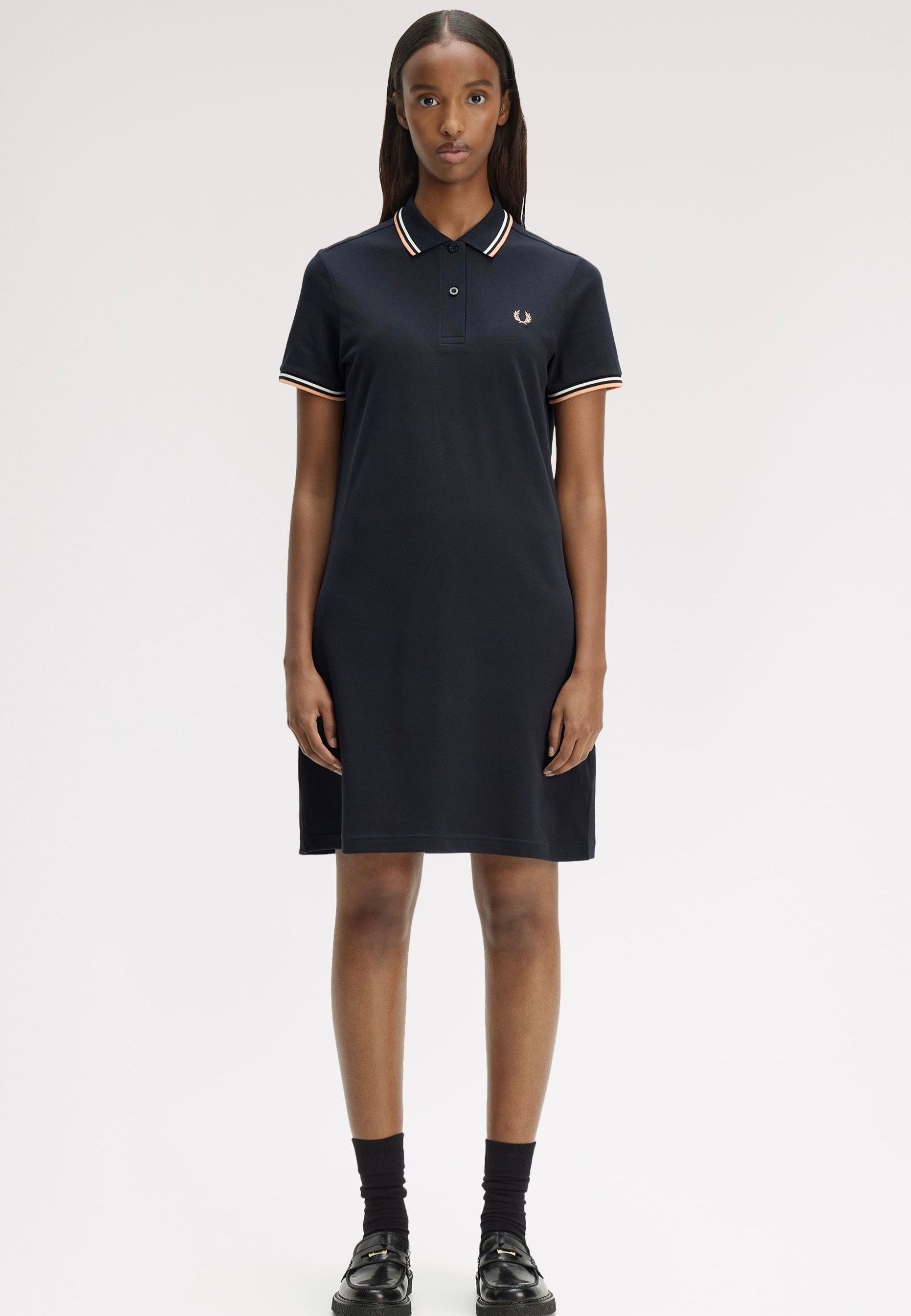 Fred Perry - Twin Tipped Fred Perry Navy/Snow White/Peach - Dress | Women-Image
