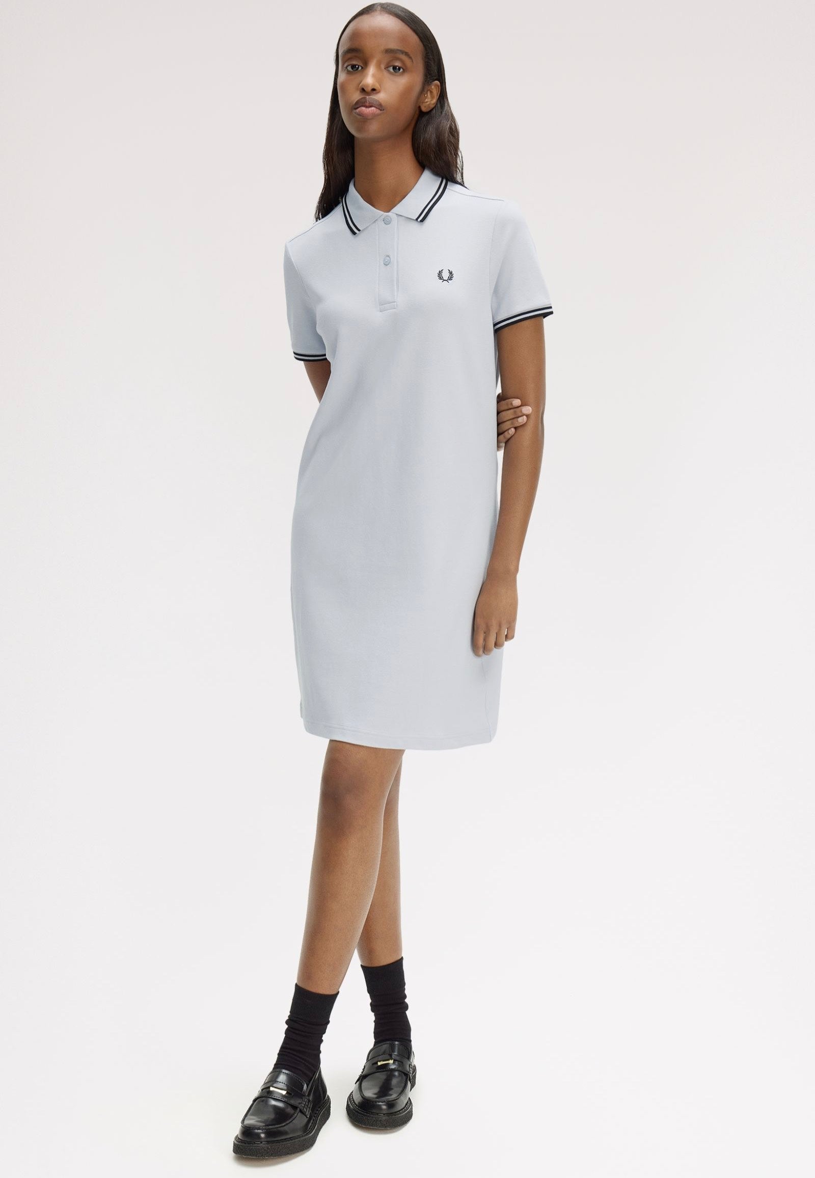Fred Perry - Twin Tipped Fred Perry Dusky Blue /Black/Black - Dress | Women-Image