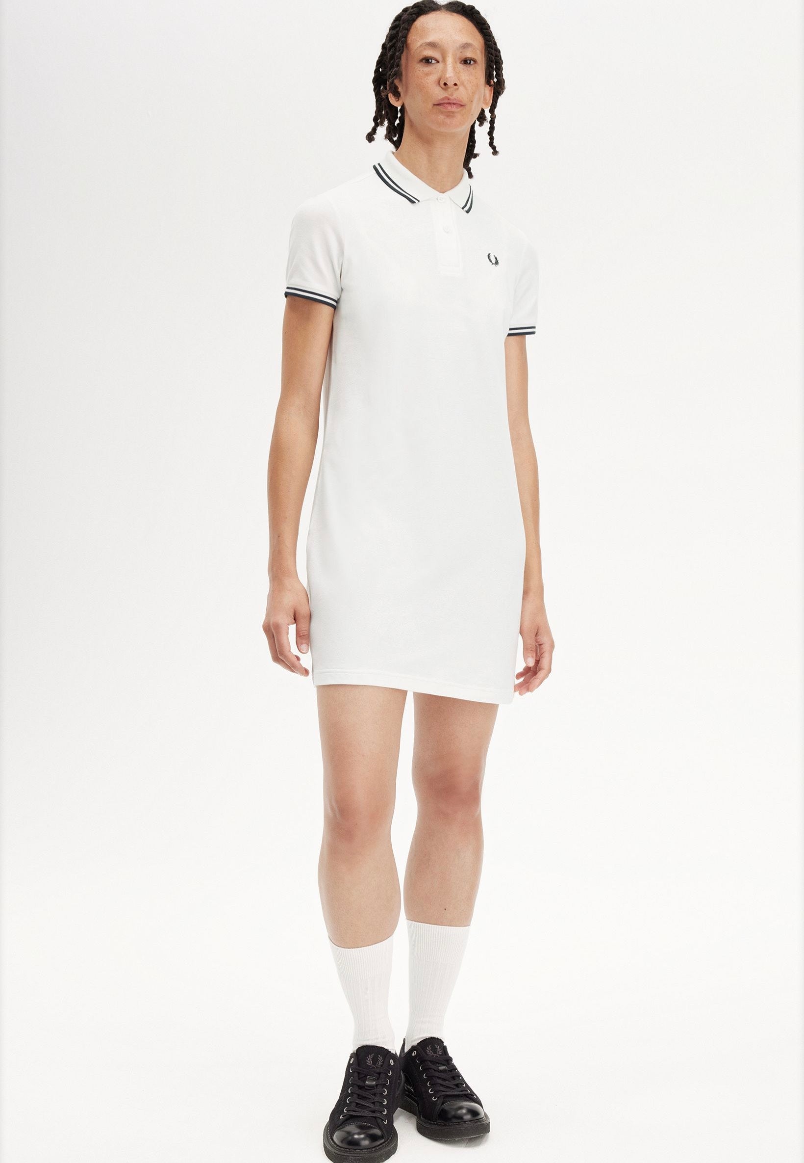 Fred Perry - The Twin Tipped Snow White/Court Green - Dress | Women-Image
