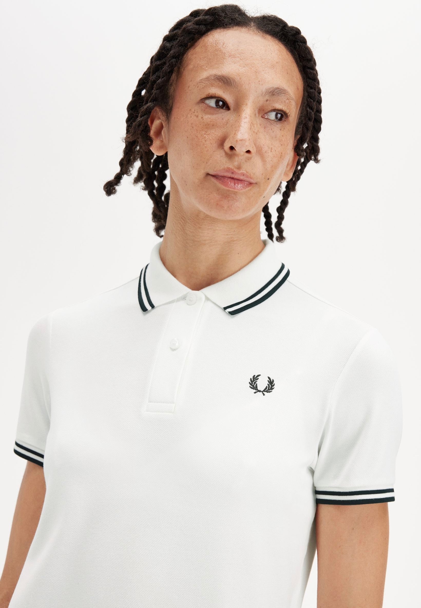 Fred Perry - The Twin Tipped Snow White/Court Green - Dress | Women-Image