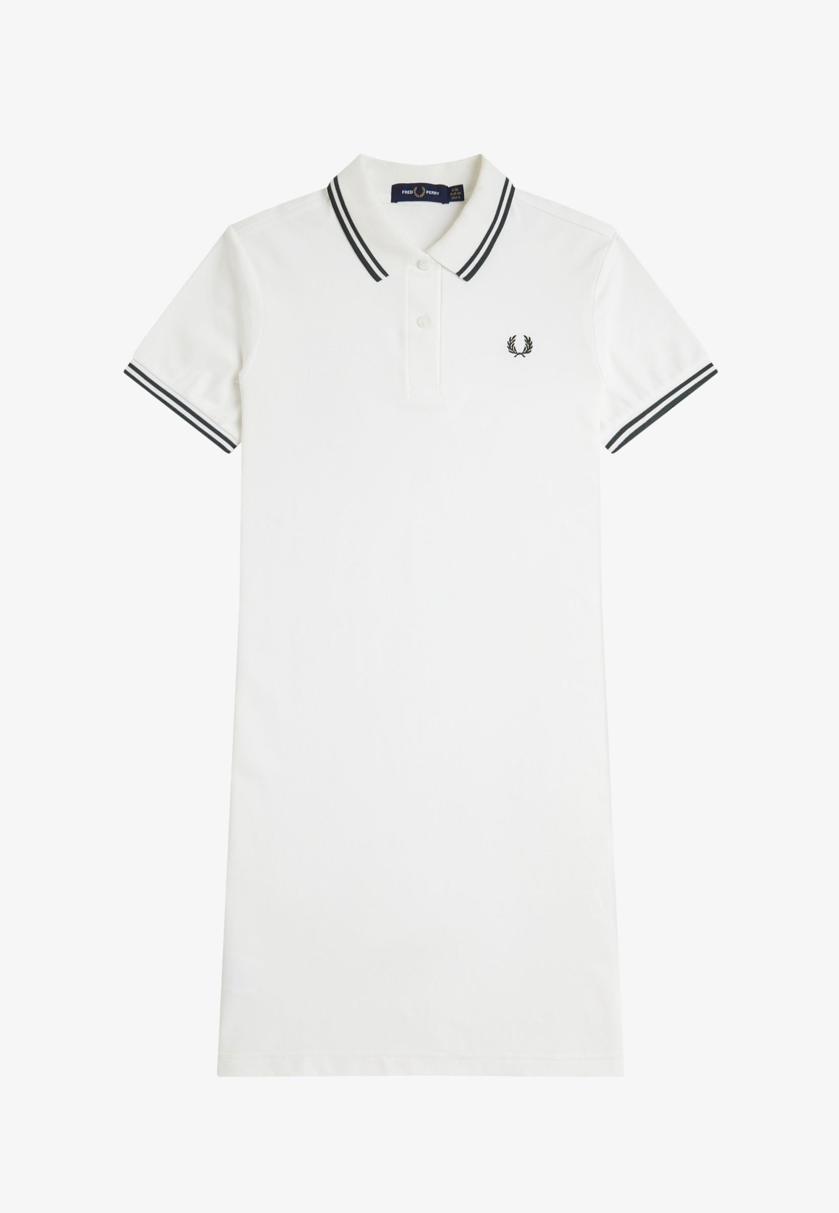Fred Perry - The Twin Tipped Snow White/Court Green - Dress | Women-Image