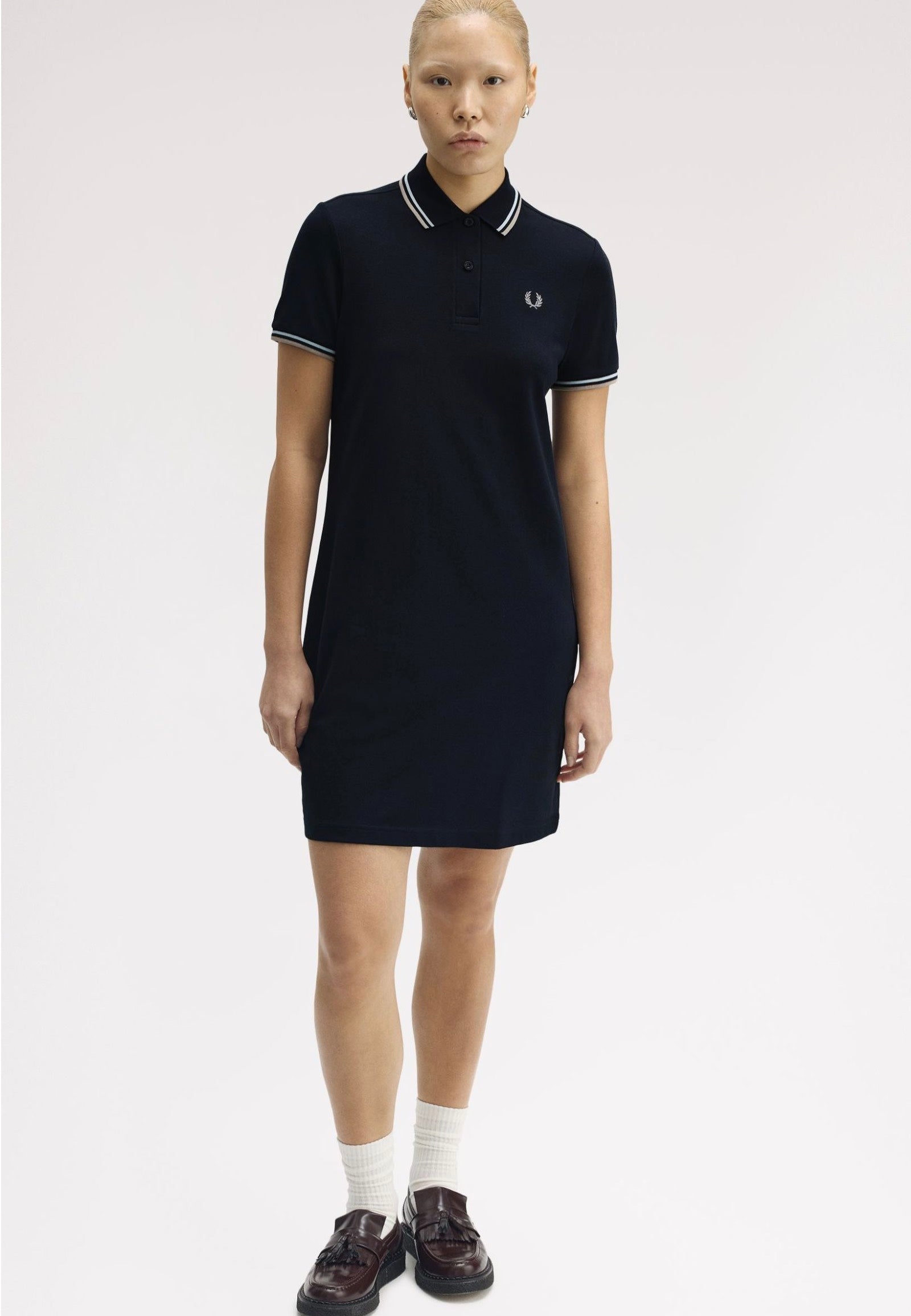 Fred Perry - Twin Tipped Navy/Light Ice/Warm Oatmeal - Dress | Women-Image