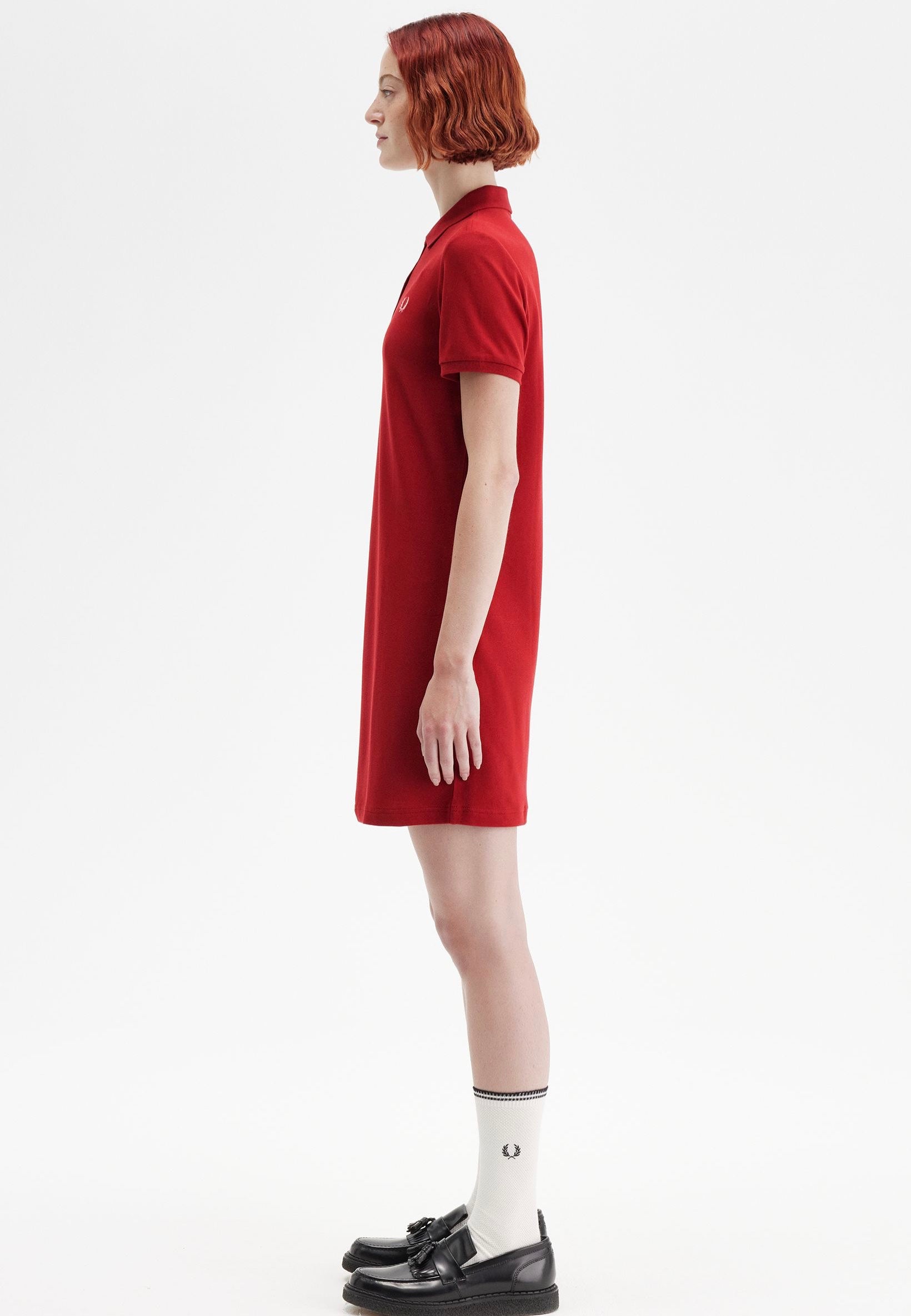 Fred Perry - The Fred Perry Burnt Red/Putty Pink - Dress | Women-Image