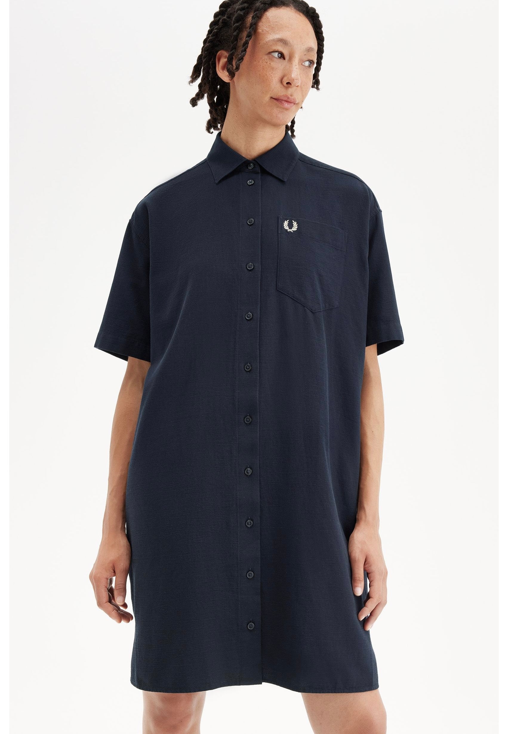 Fred Perry - Seersucker Navy - Dress | Women-Image