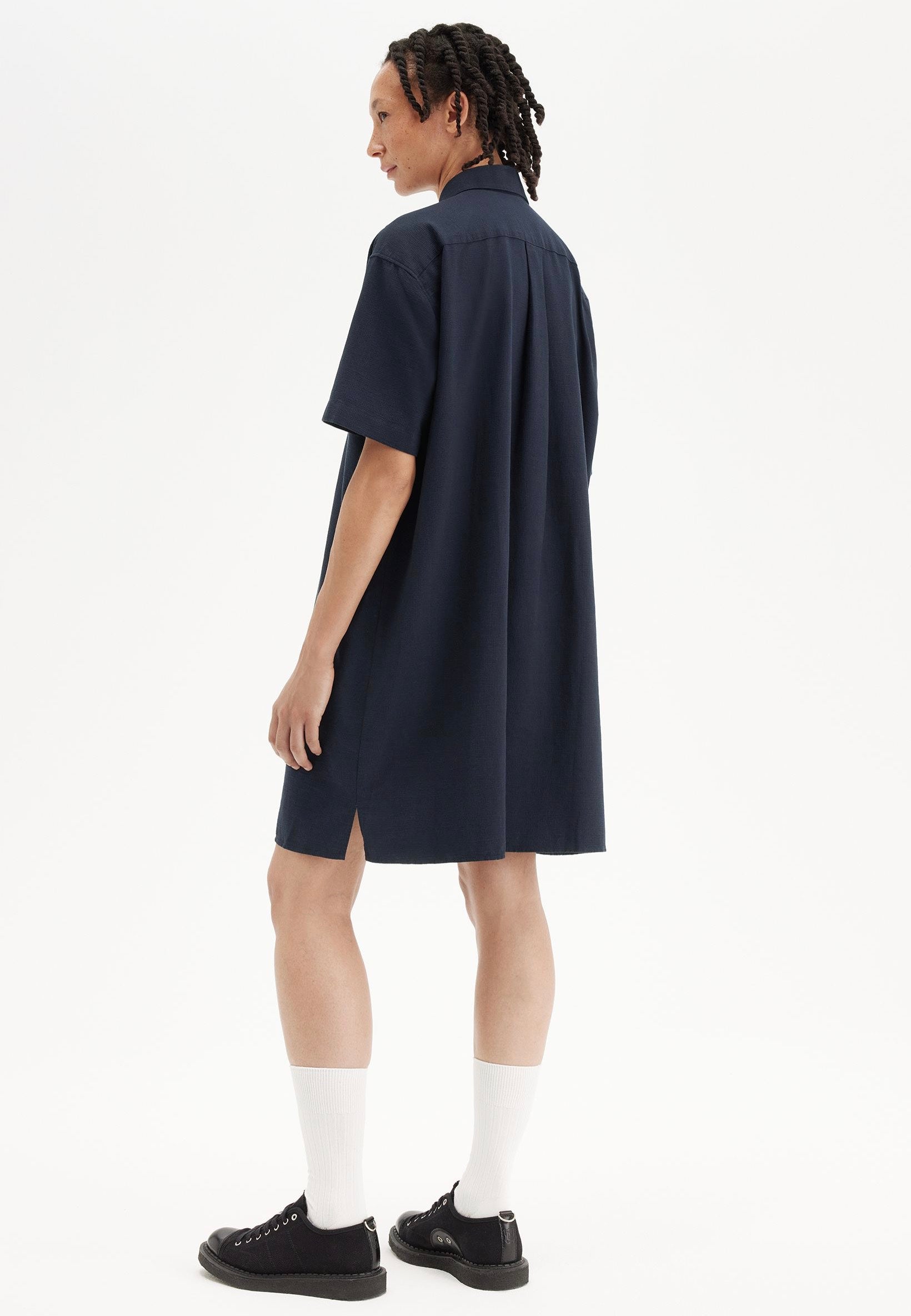 Fred Perry - Seersucker Navy - Dress | Women-Image