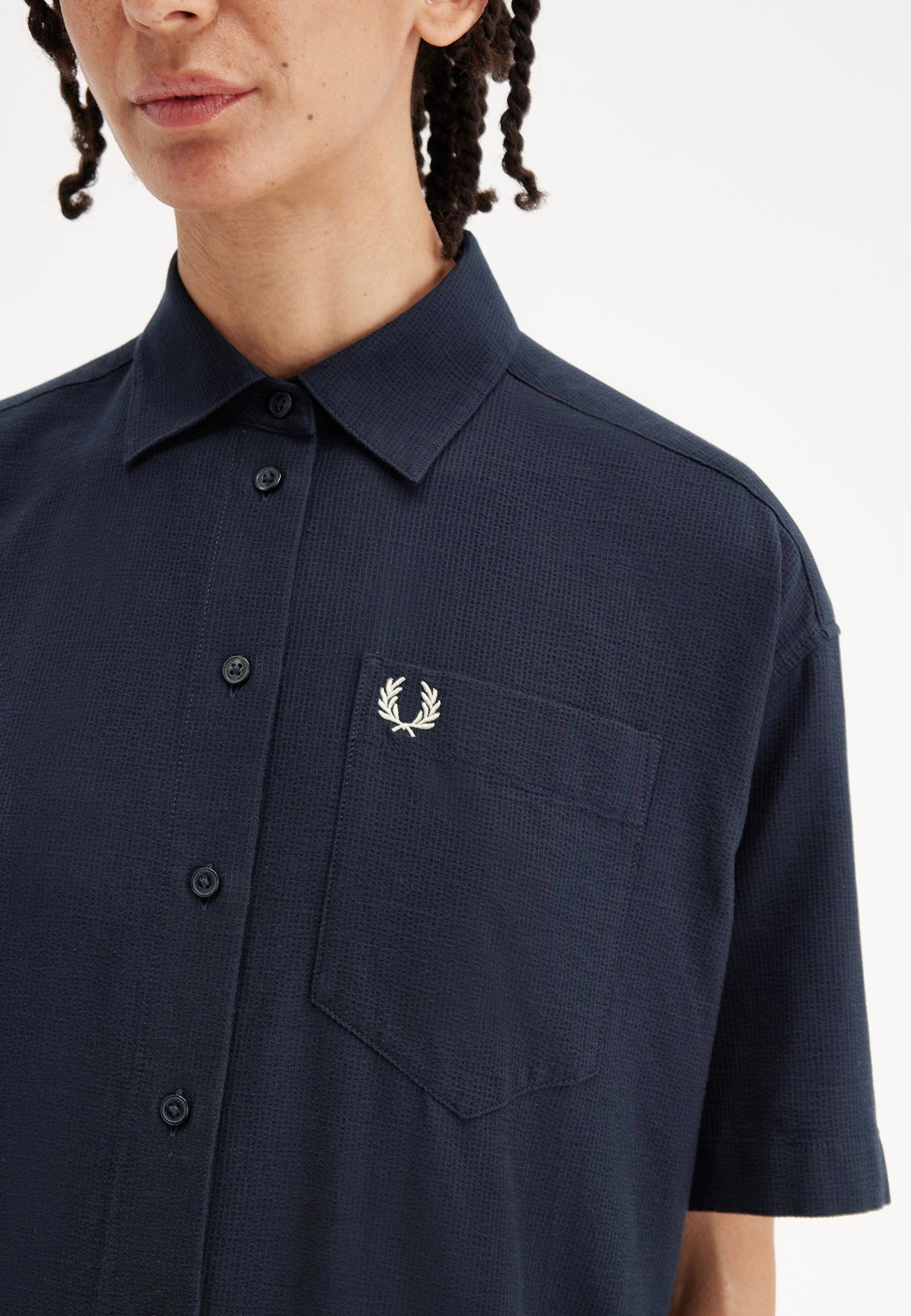 Fred Perry - Seersucker Navy - Dress | Women-Image