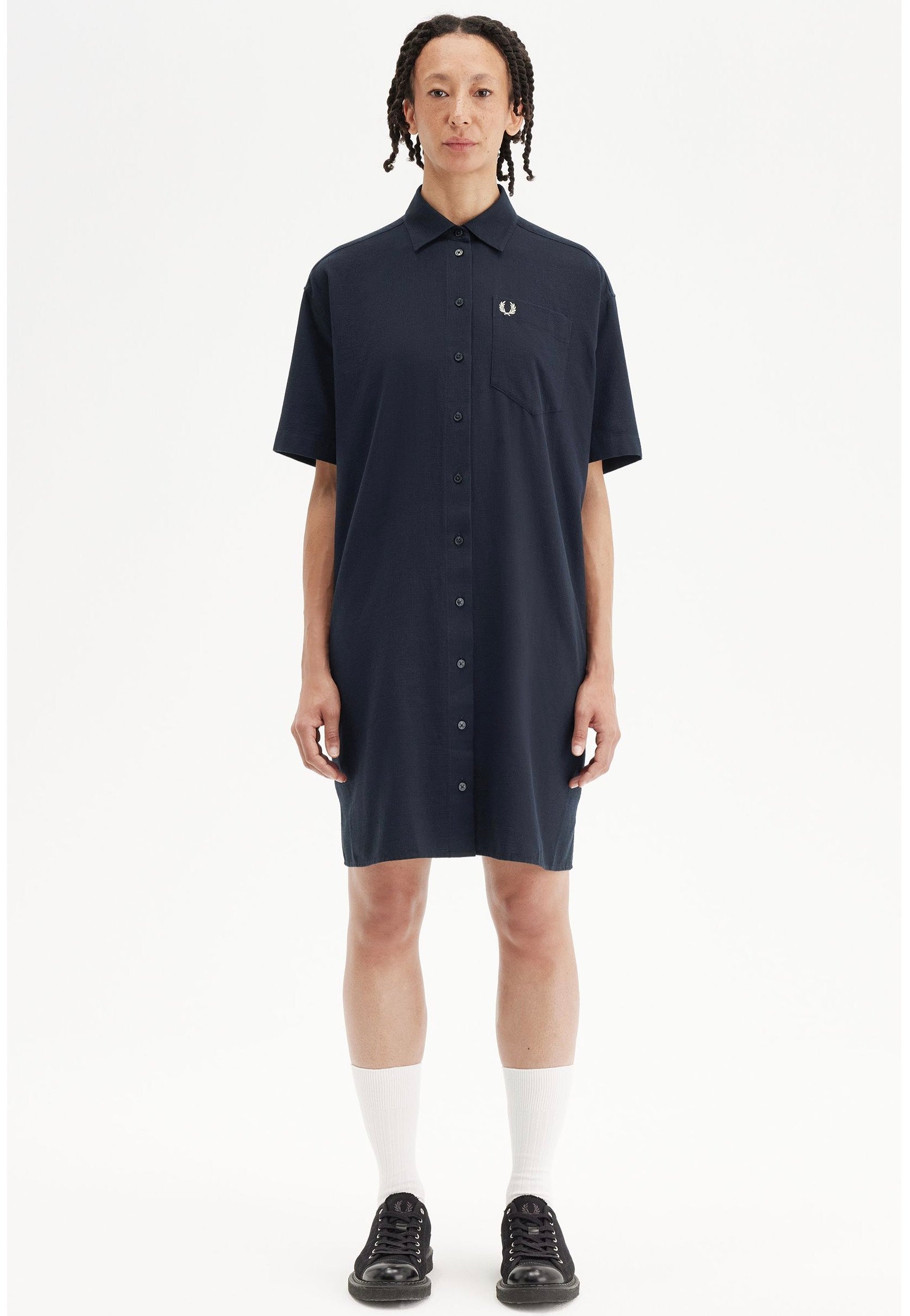 Fred Perry - Seersucker Navy - Dress | Women-Image