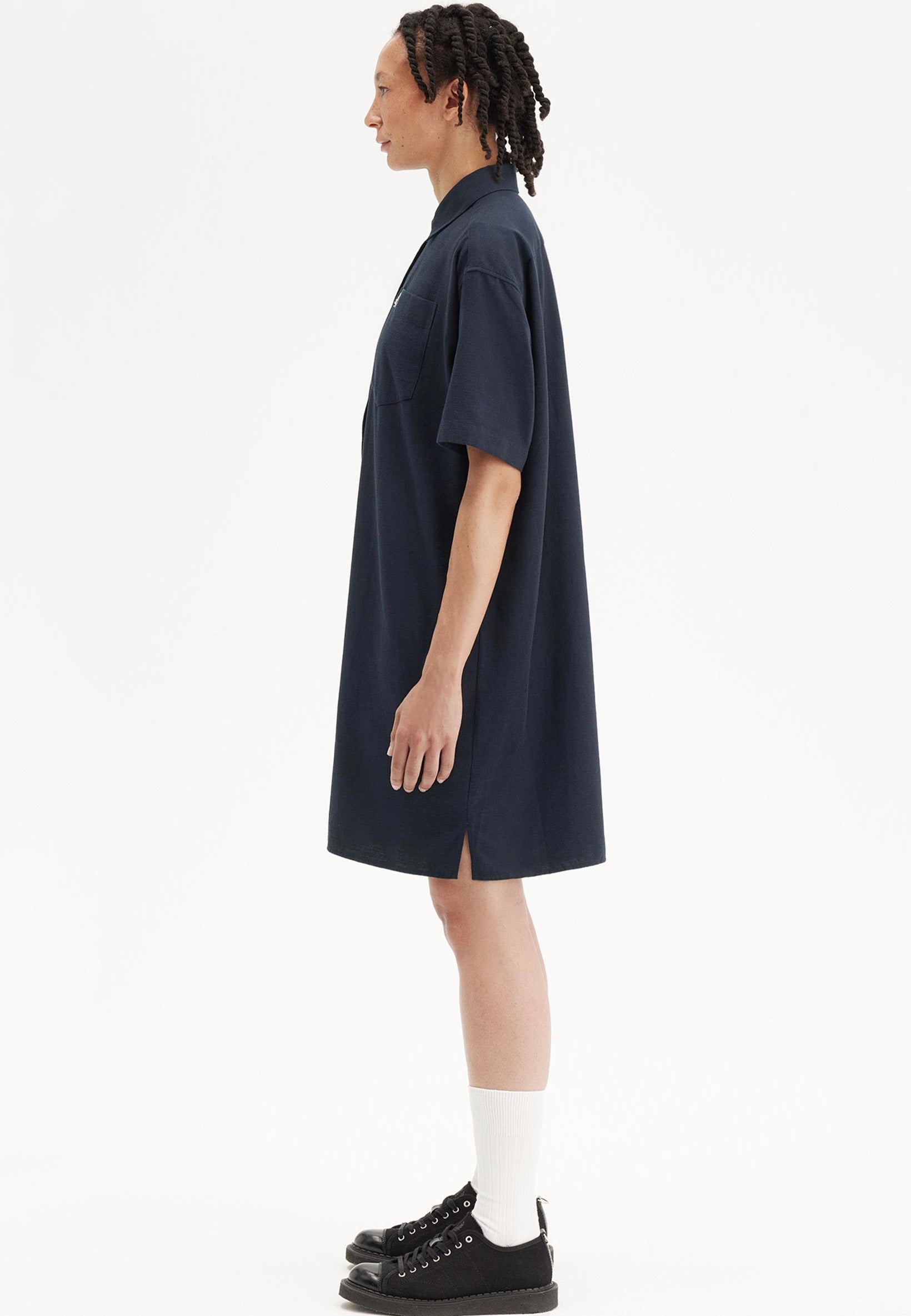 Fred Perry - Seersucker Navy - Dress | Women-Image