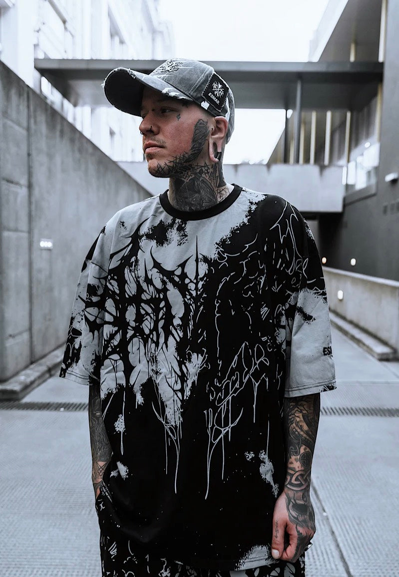 Stay Cold Apparel Daggerwave Oversized Grey Dye - T-Shirt | Impericon