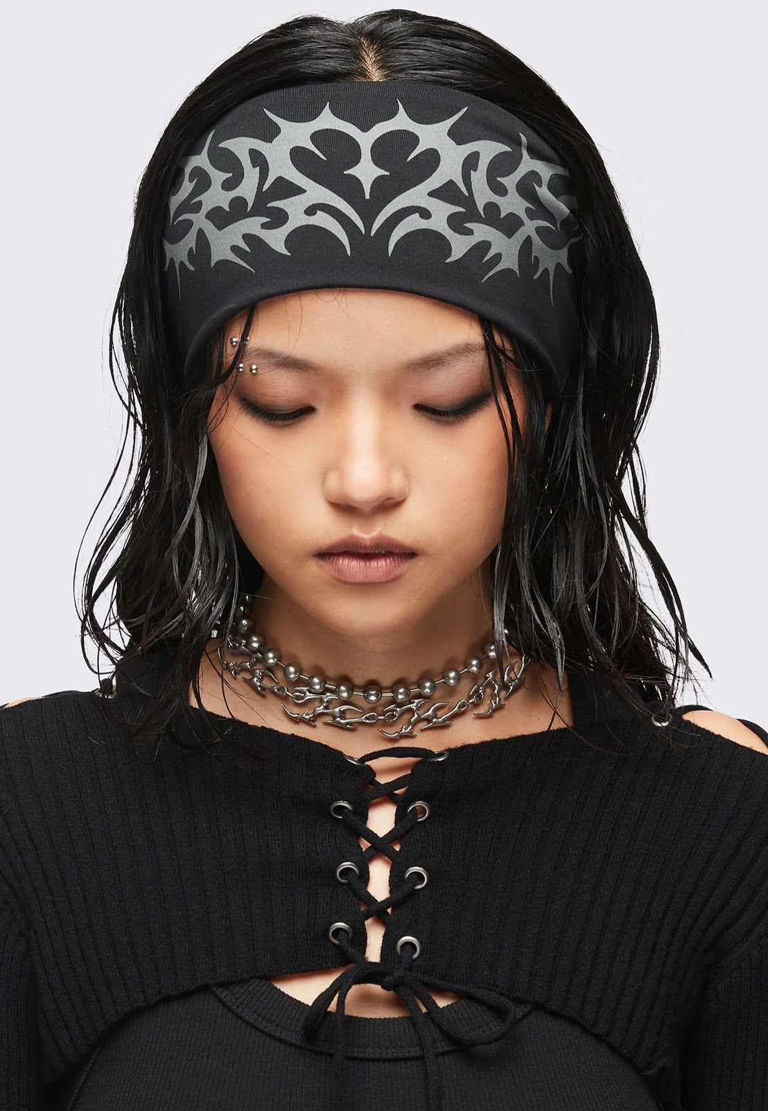 Minga London - Dark Crush Black - Headband | Neutral-Image