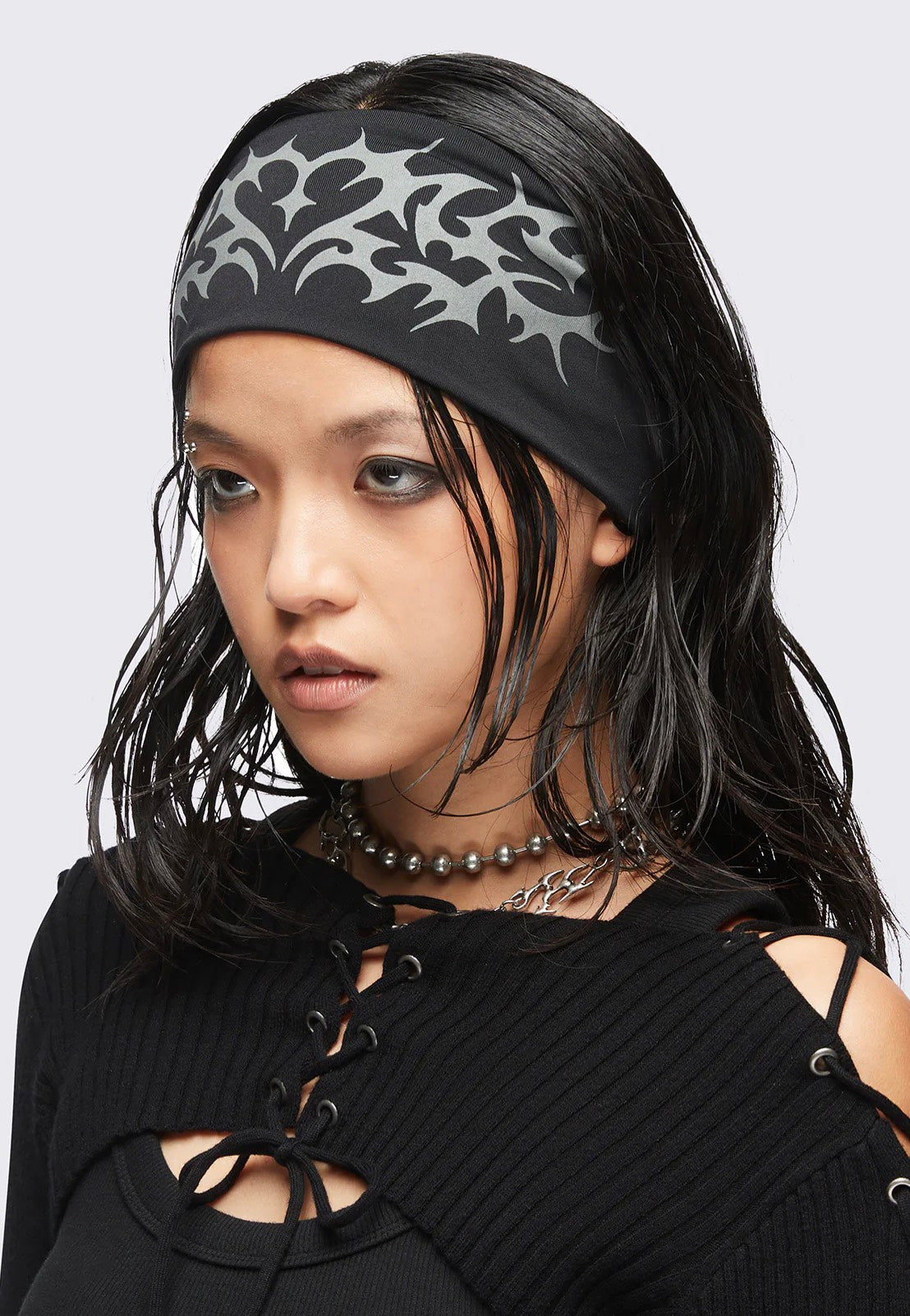 Minga London - Dark Crush Black - Headband | Neutral-Image