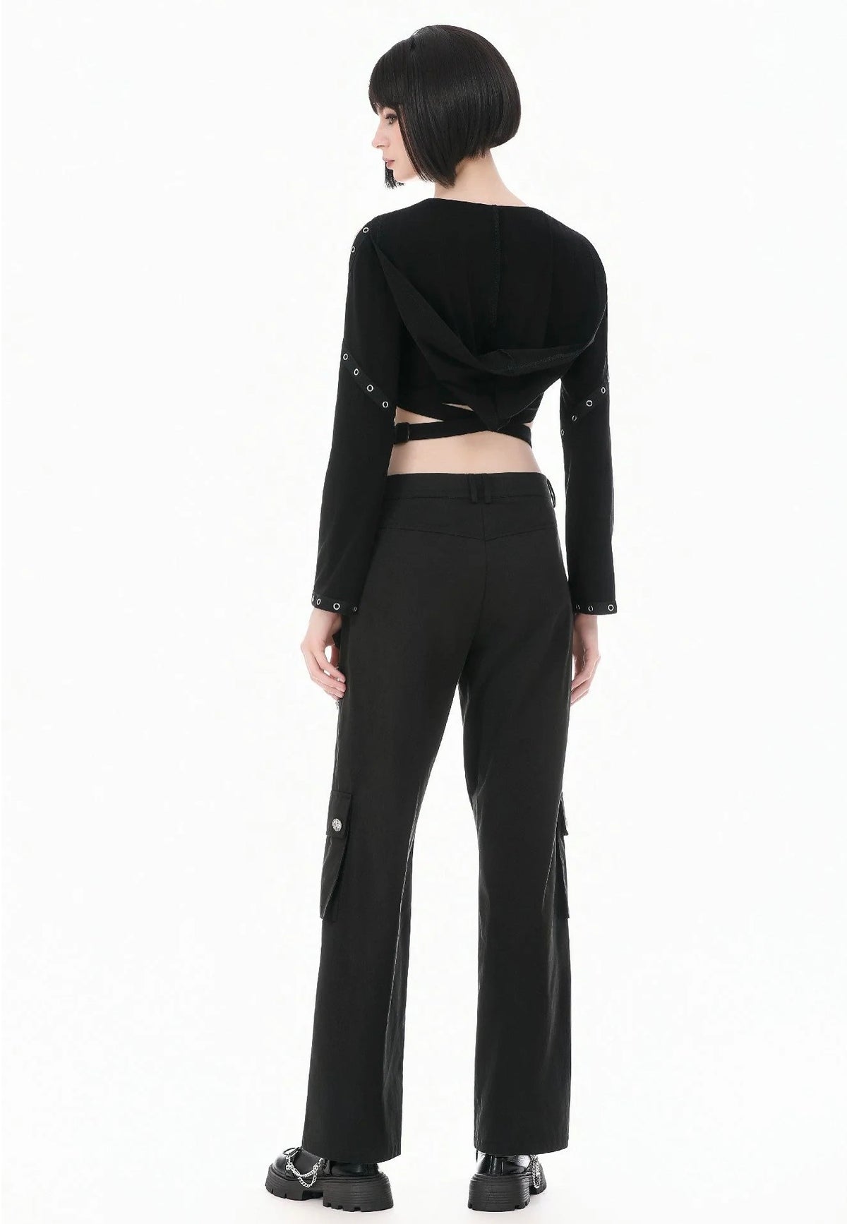 Dark In Love Urban Mobility Dark Techwear Multi Pocket Cross Zip Kalhoty | Women-Image