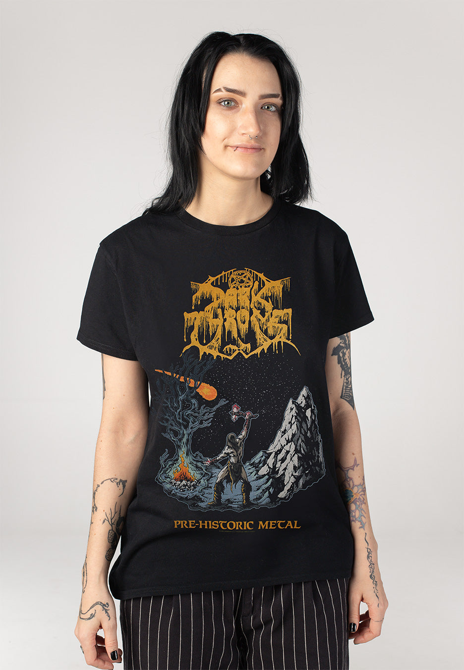 Darkthrone Pre-Historic Metal Alternate T-Shirt | Women-Image