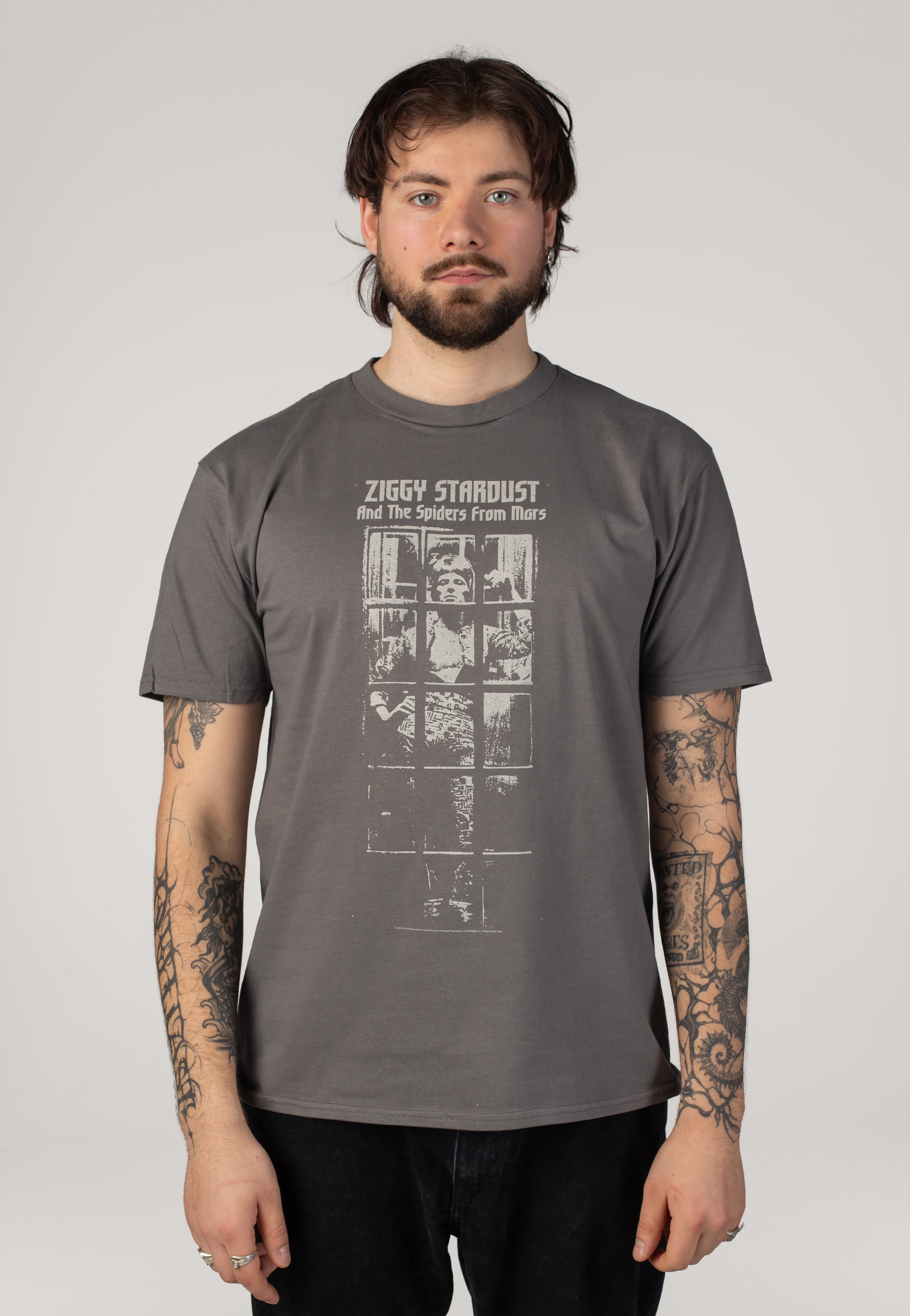 David Bowie - Ziggy Stardust Grey - T-Shirt | Men-Image