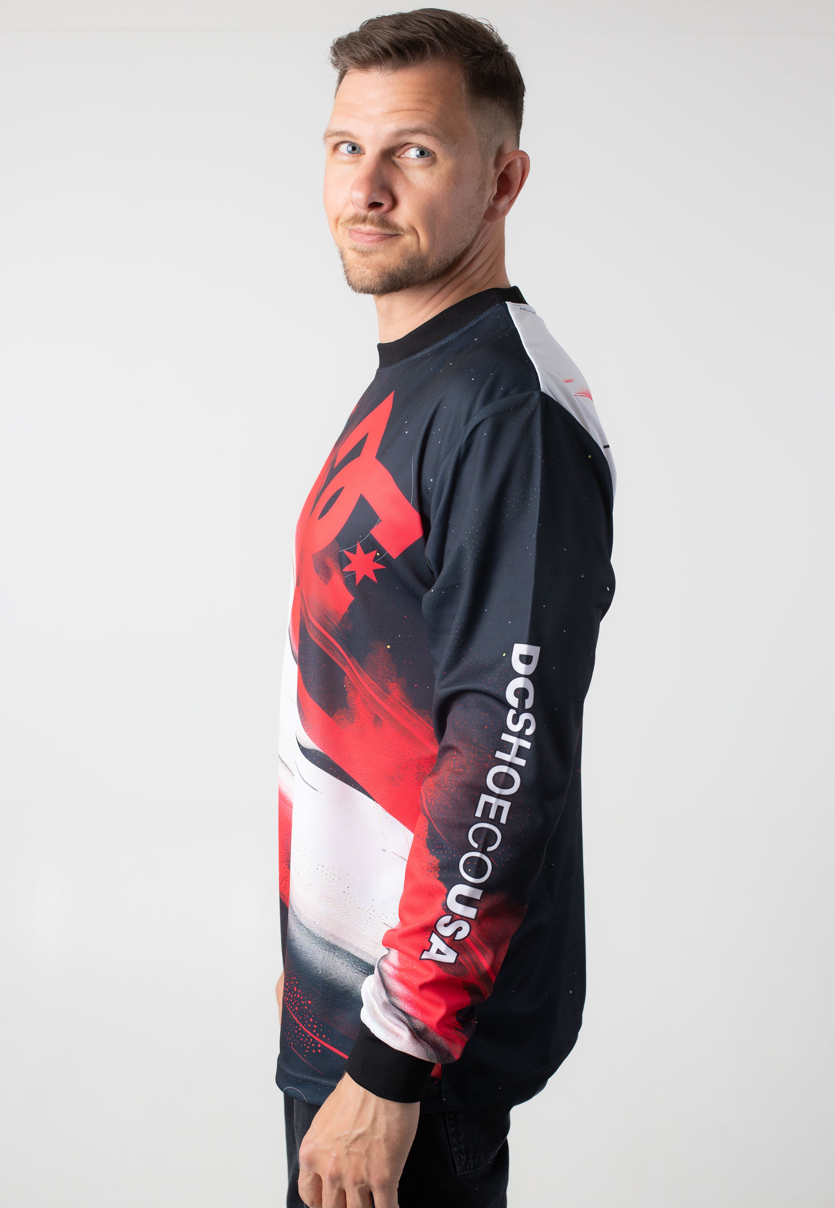 DC - Burnout Racing Red - Longsleeve | Men-Image