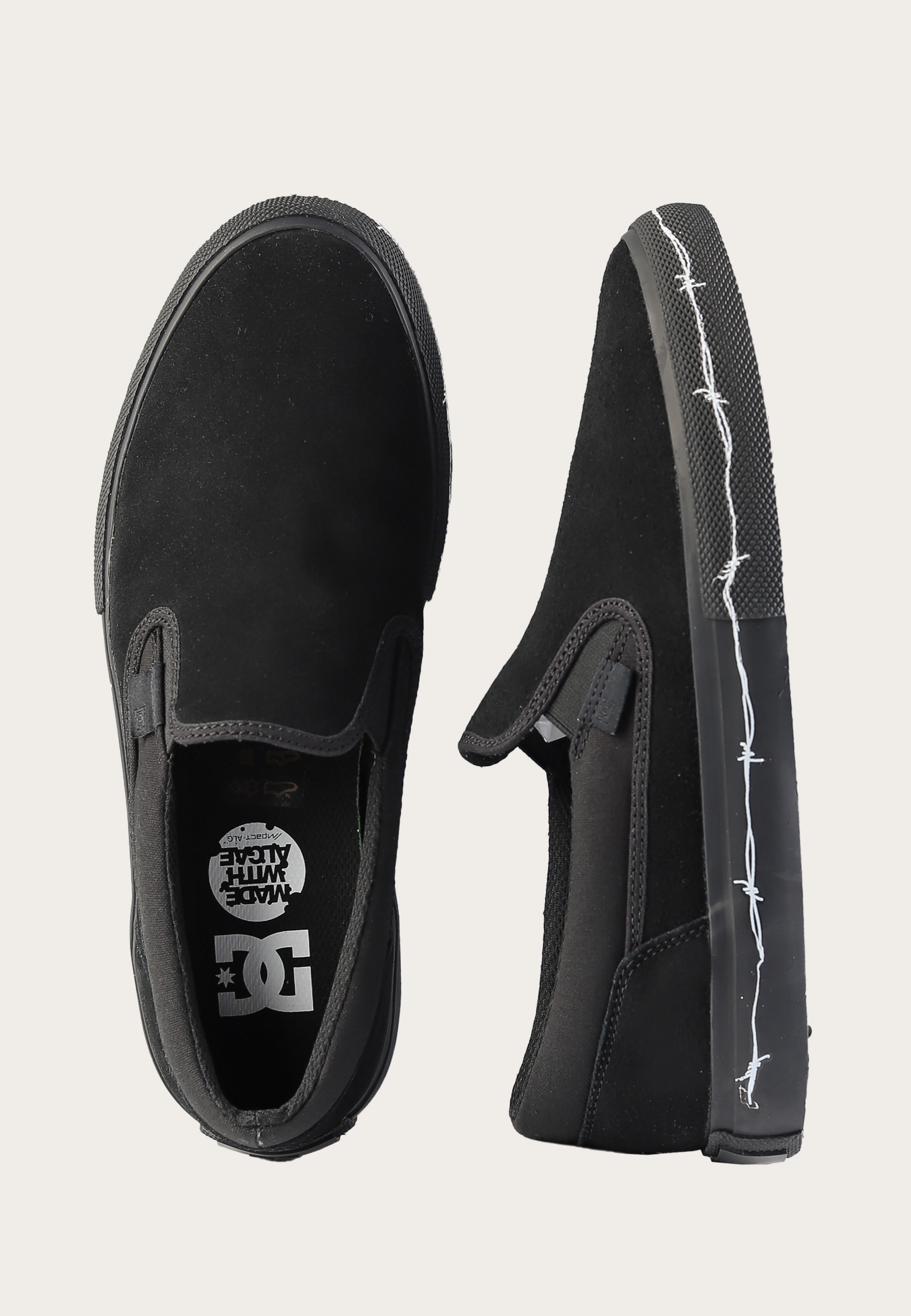 DC - Manual Slip-On Black Print - Shoes | Men-Image