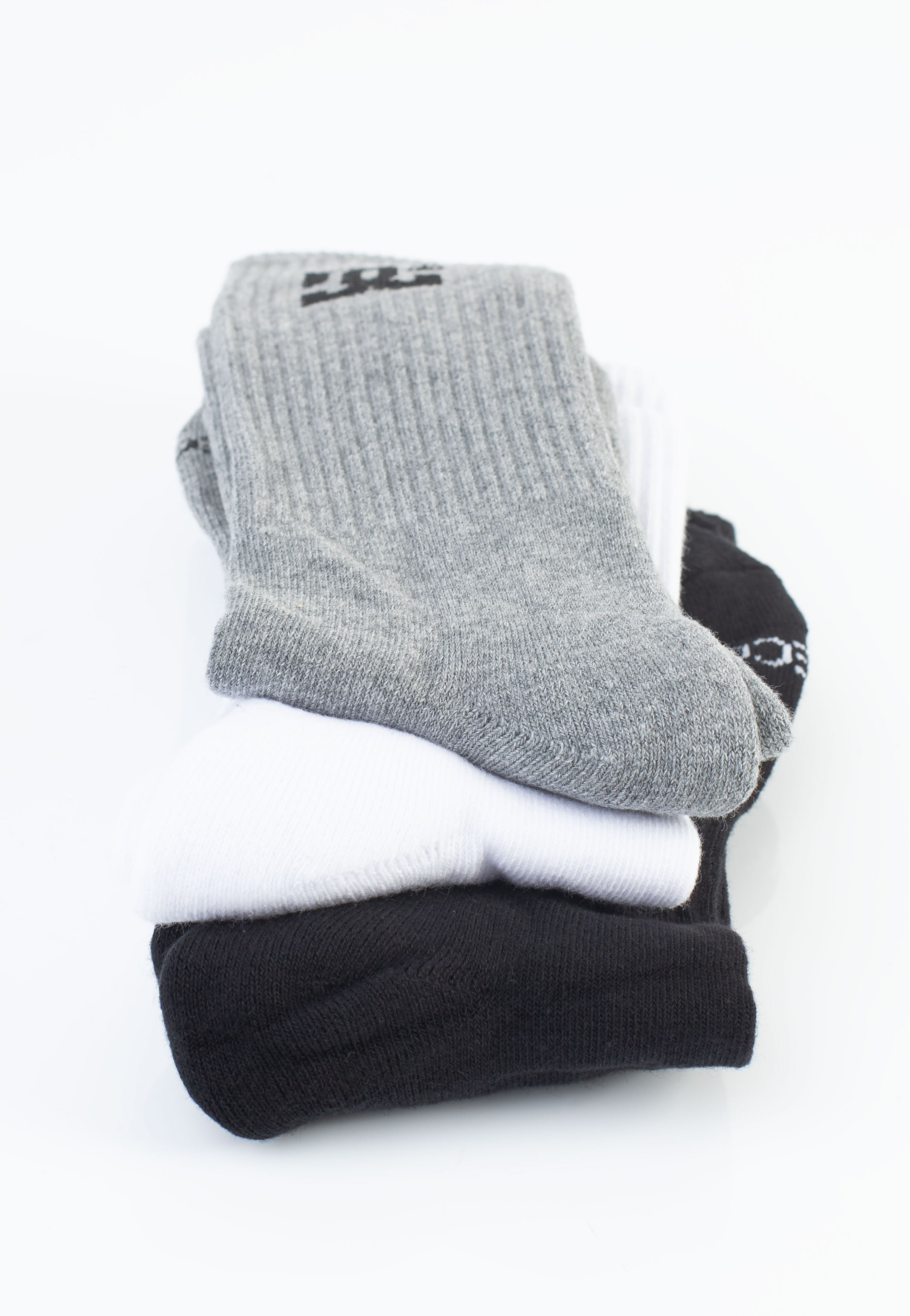 DC - SPP Crew Pack Of 3 Black/Grey/White - Socks | Neutral-Image