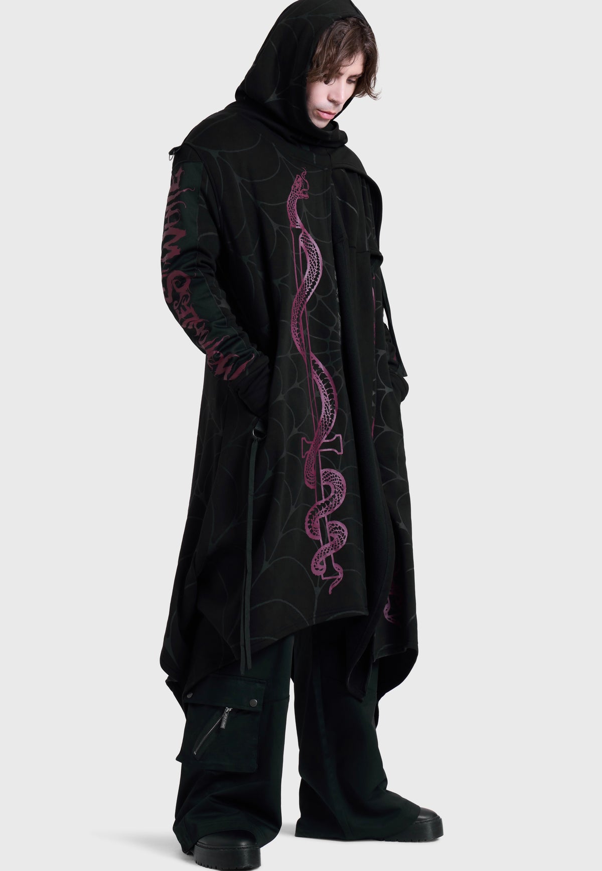 Killstar x Motionless in White Dead As F**K Assassins Long Cardi Black Cardigan | Men-Image