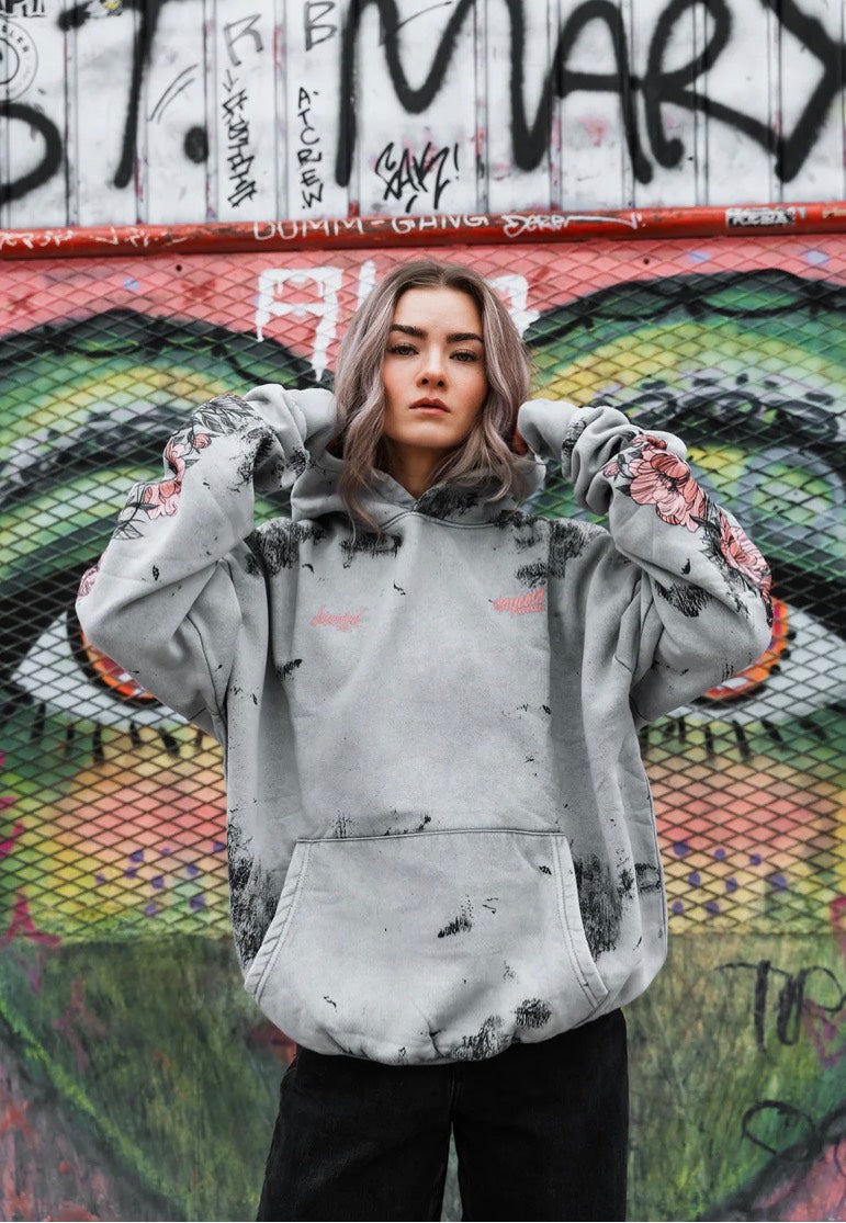 Stay Cold Apparel - Dead Bloom Acid Oversized  - Hoodie | Neutral-Image