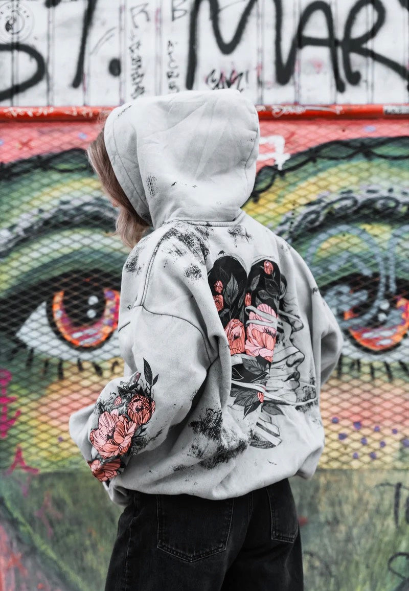 Stay Cold Apparel - Dead Bloom Acid Oversized  - Hoodie | Neutral-Image