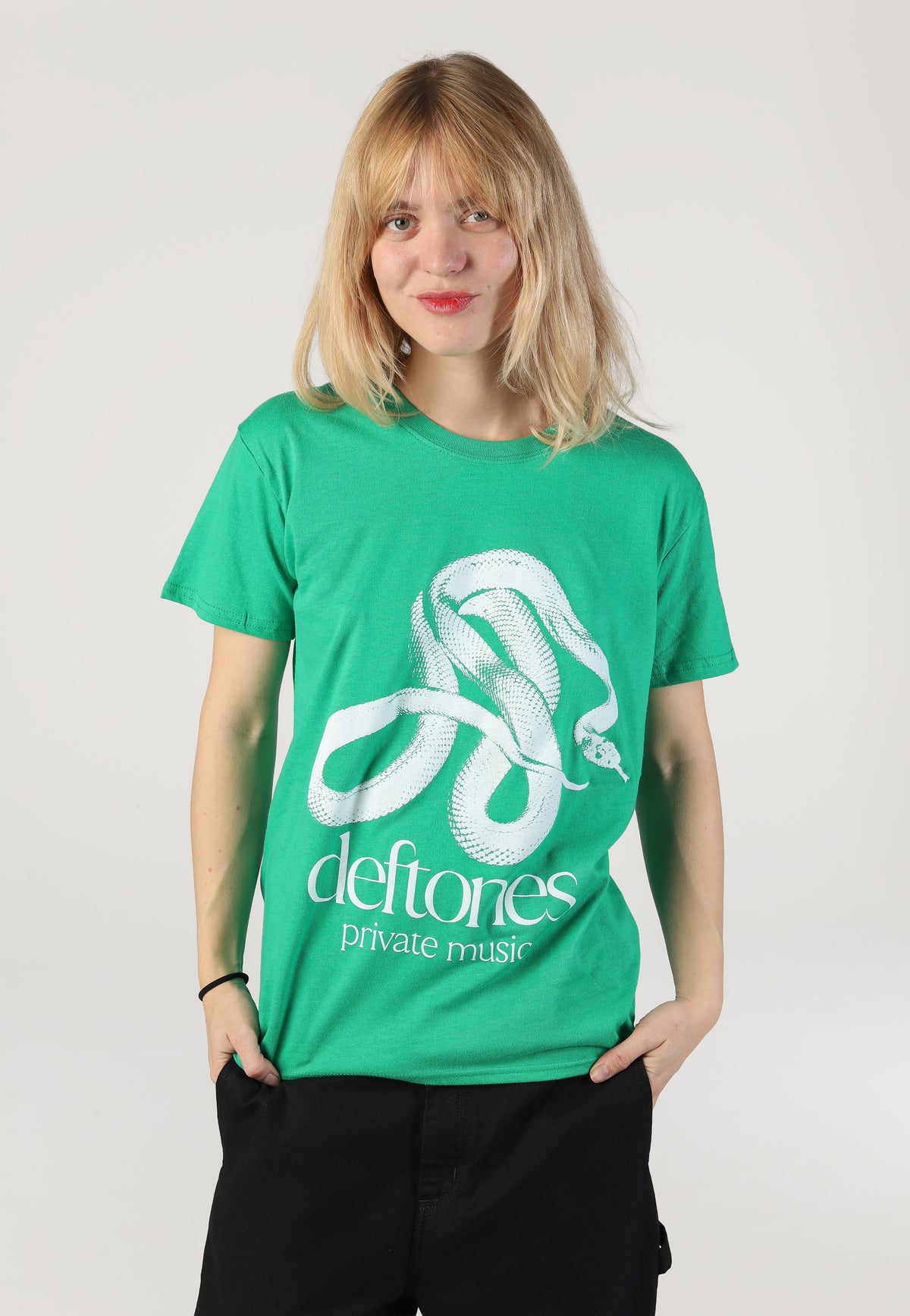 Deftones Private Music Mono Green T-Shirt | Women-Image