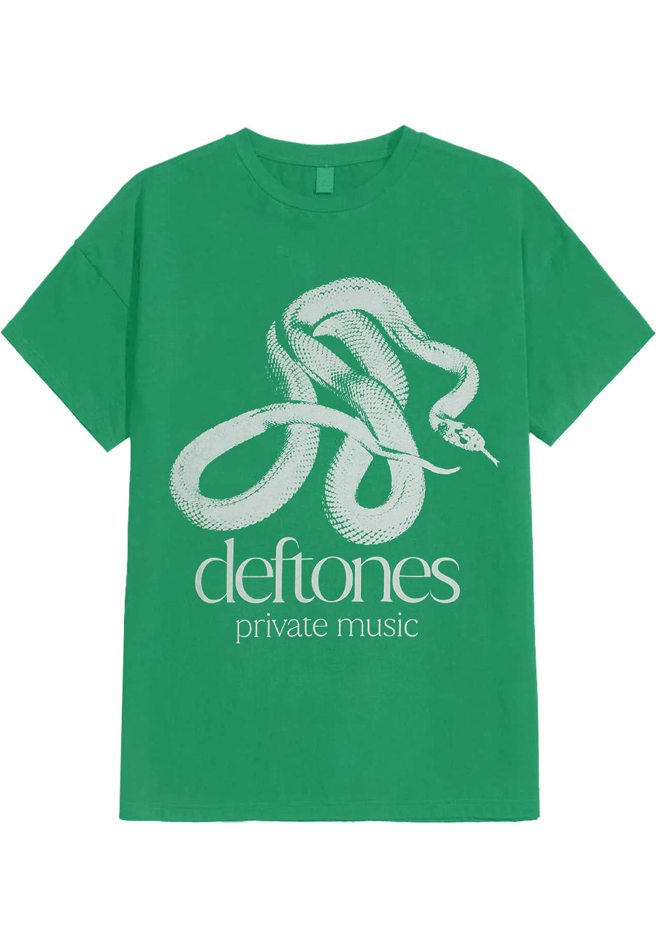 Deftones Private Music Mono Green T-Shirt | Neutral-Image
