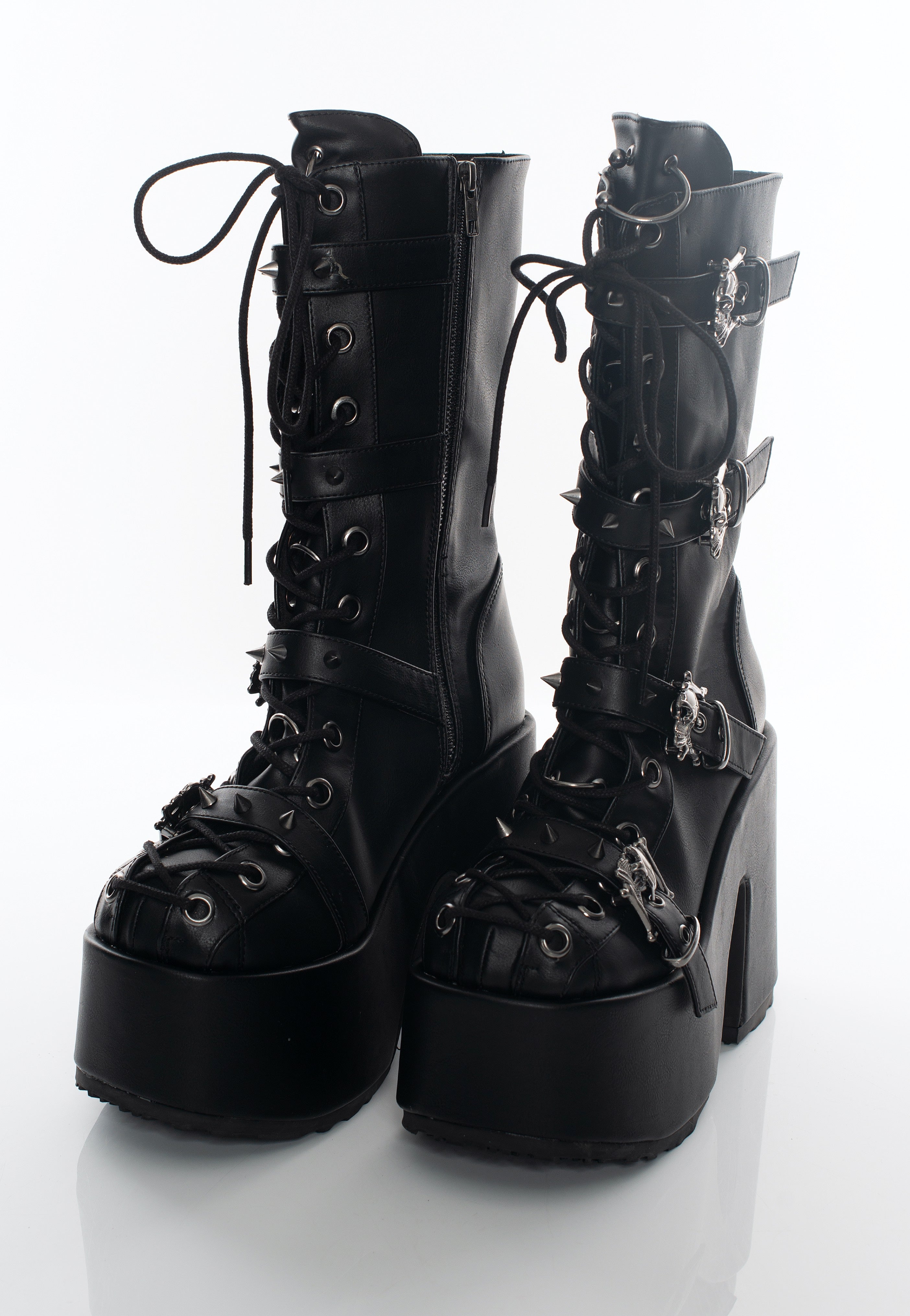 DemoniaCult - Camel 115 Black Vegan Leather - Girl Shoes | Women-Image
