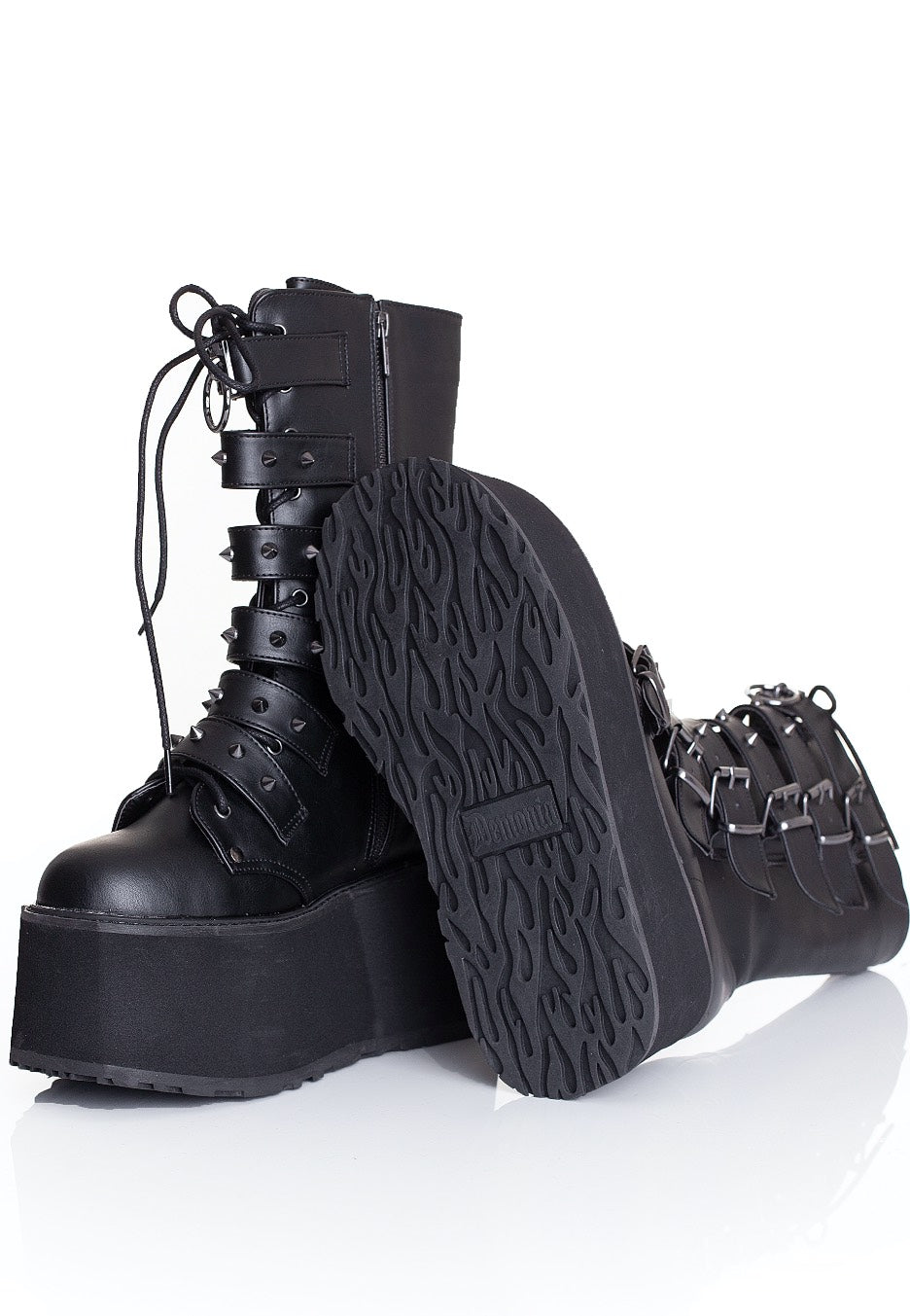 DemoniaCult Damned Black Vegan Leather - Girl Shoes | Impericon