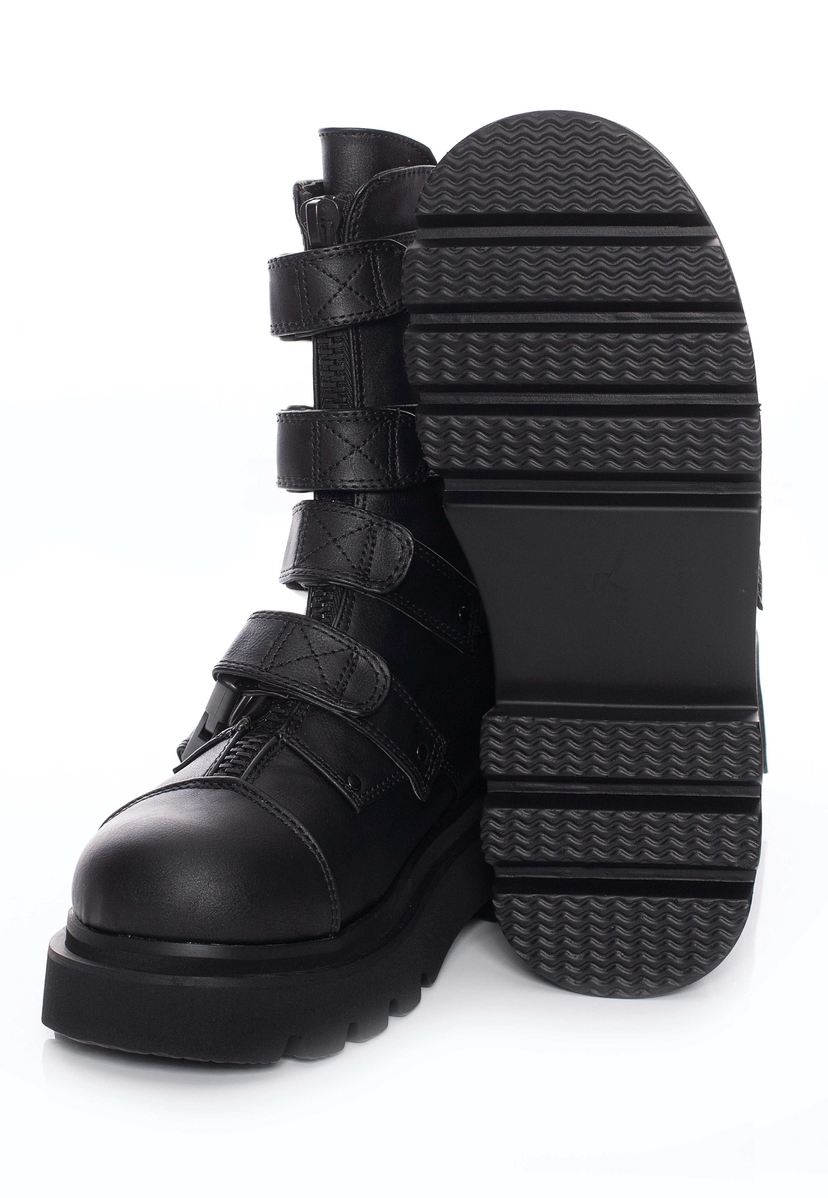 DemoniaCult Renegade 55 Black Vegan Leather - Girl Shoes | Impericon