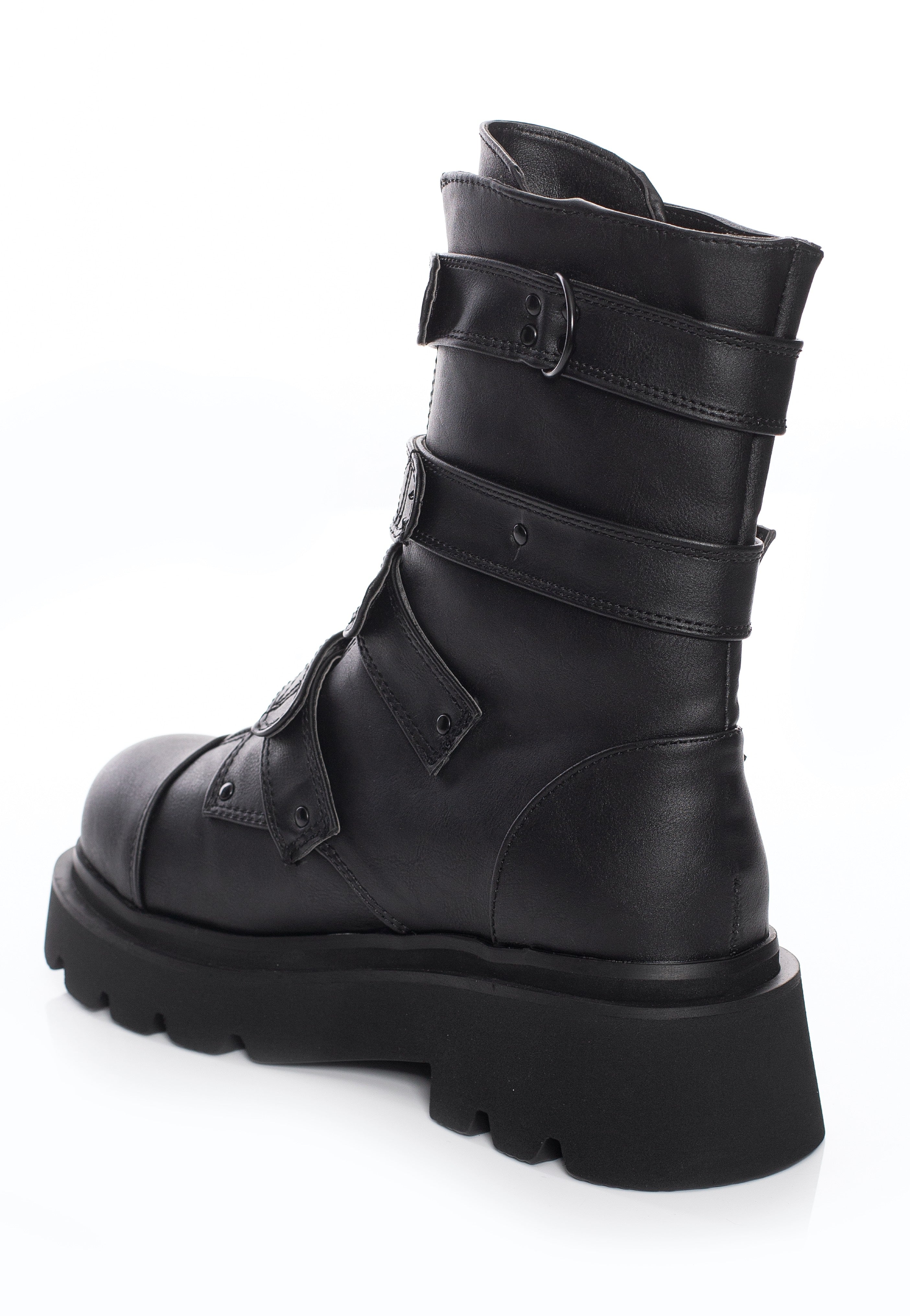 DemoniaCult Renegade 55 Black Vegan Leather - Girl Shoes | Impericon