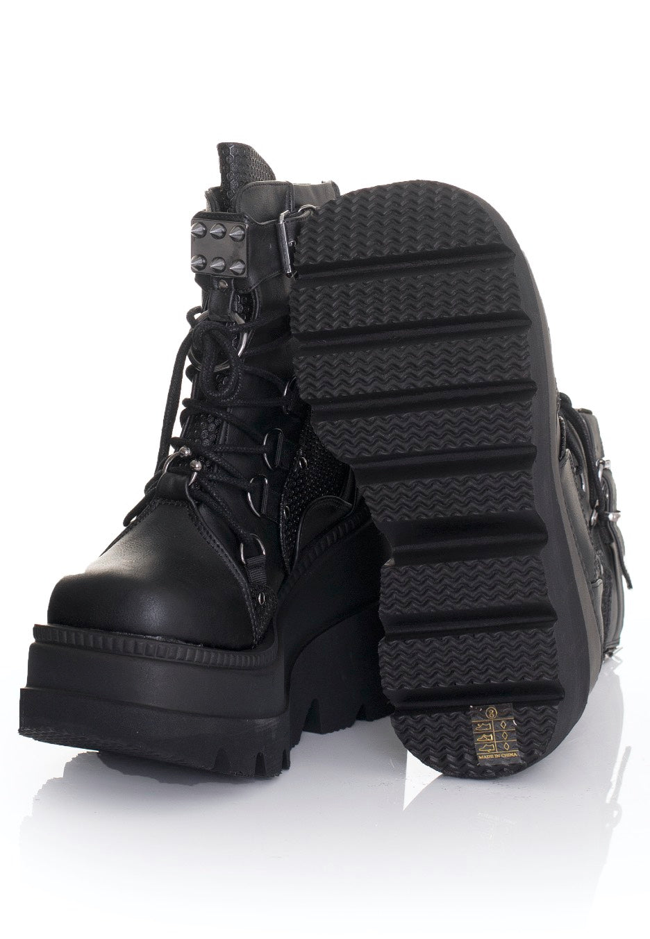 DemoniaCult - Shaker 60 Black Vegan Leather - Girl Shoes | Impericon